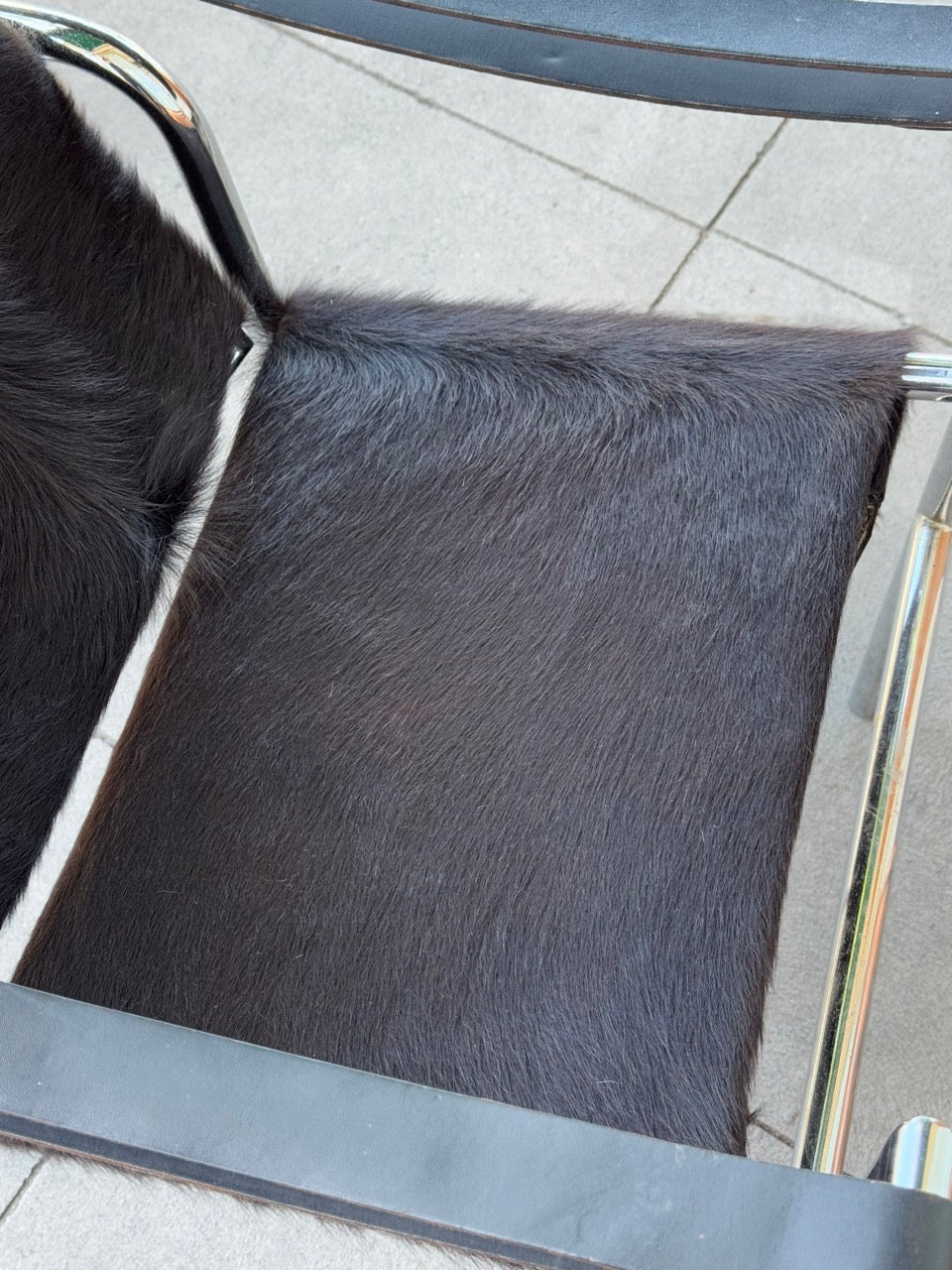 Vintage Reclining Cow Hide Armchair