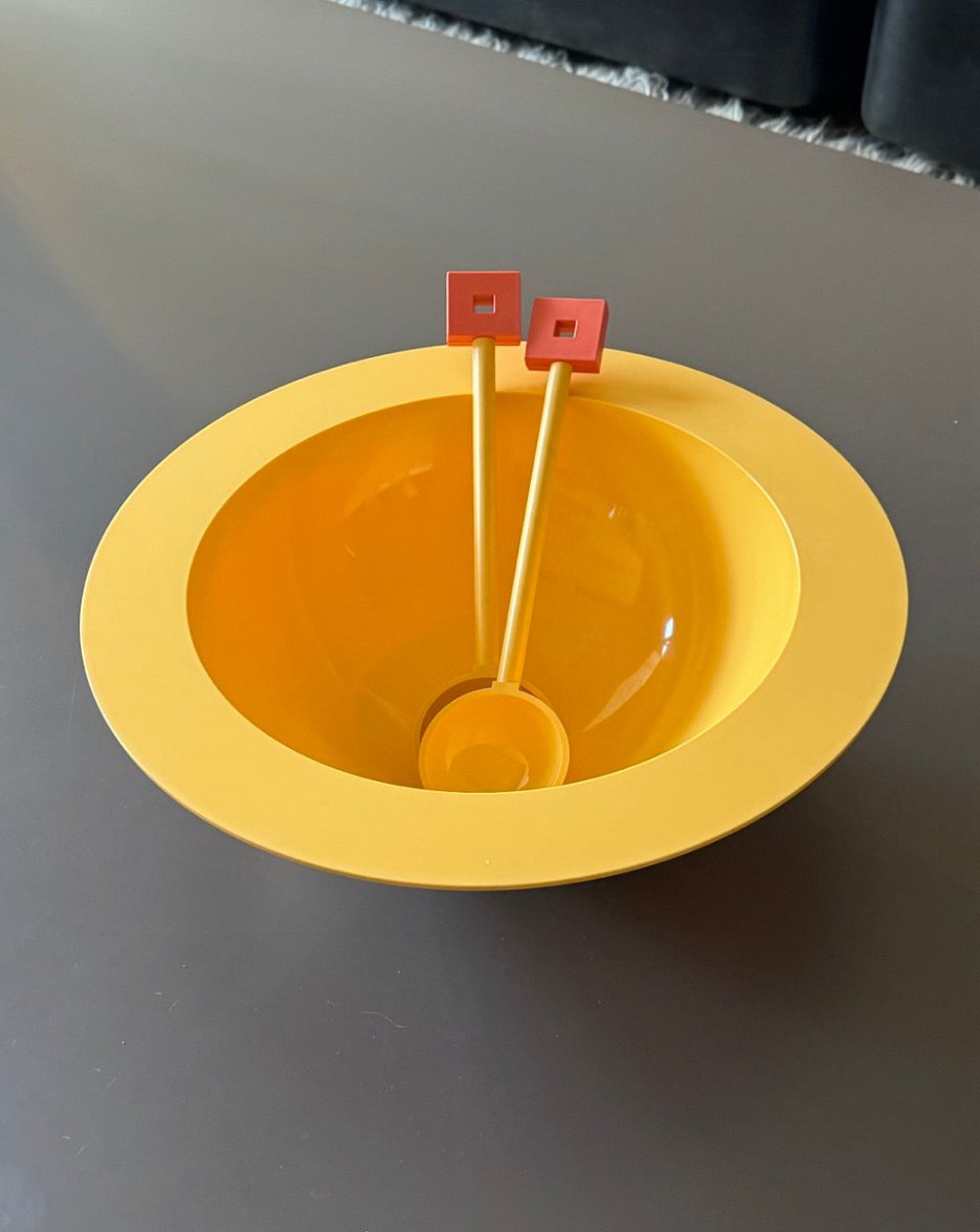 Vintage Alessi Salad Bowl and Servers