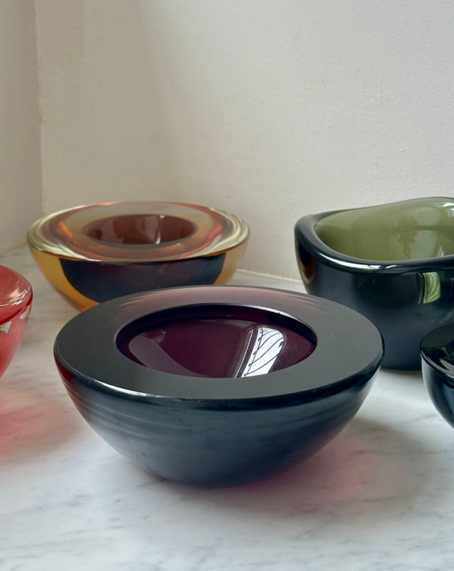 Four Scandanavian Glass Bowls