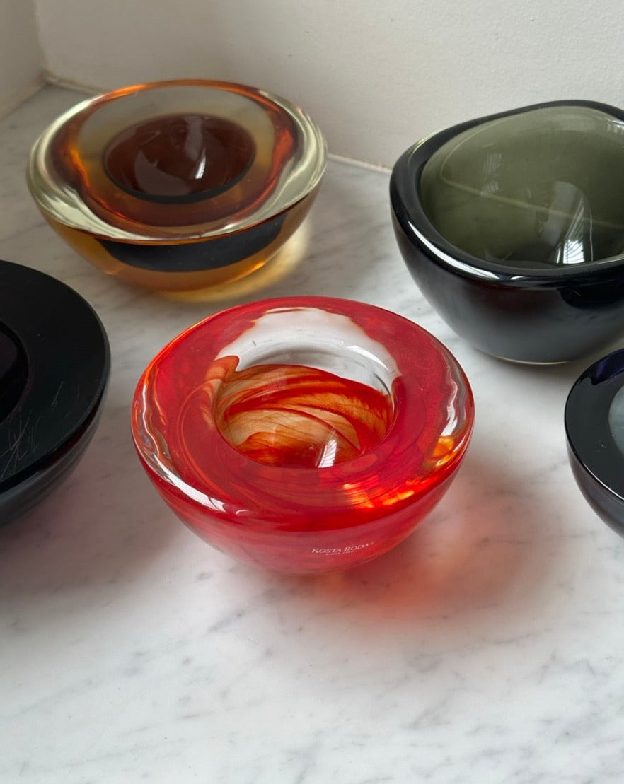 Four Scandanavian Glass Bowls