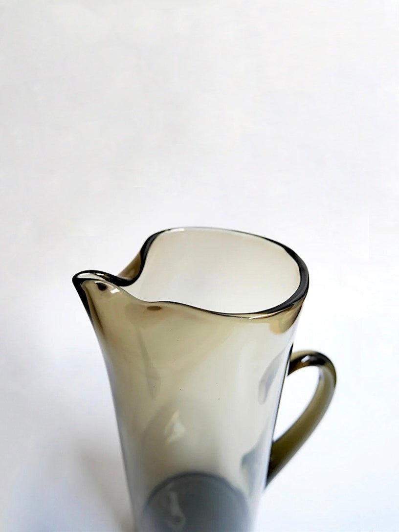 Vintage Smoked Glass Water Jug