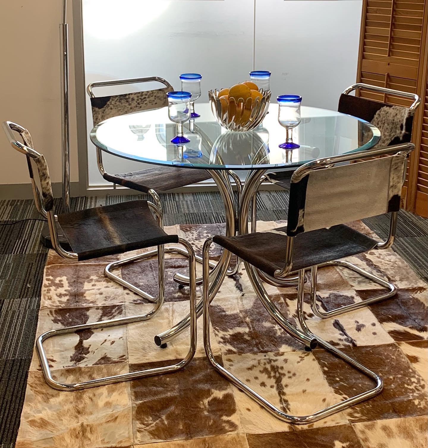Cowhide Cantilever Chair