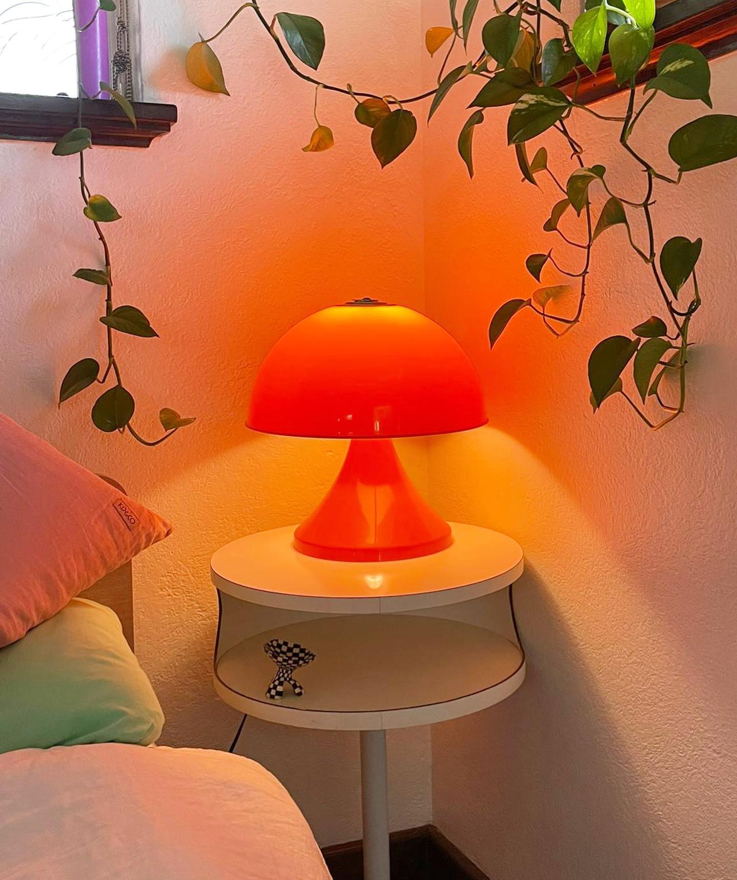 Orange Mushroom Lamp