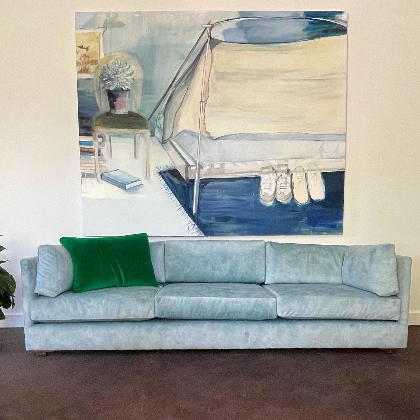 Powder Blue Velvet Lounge