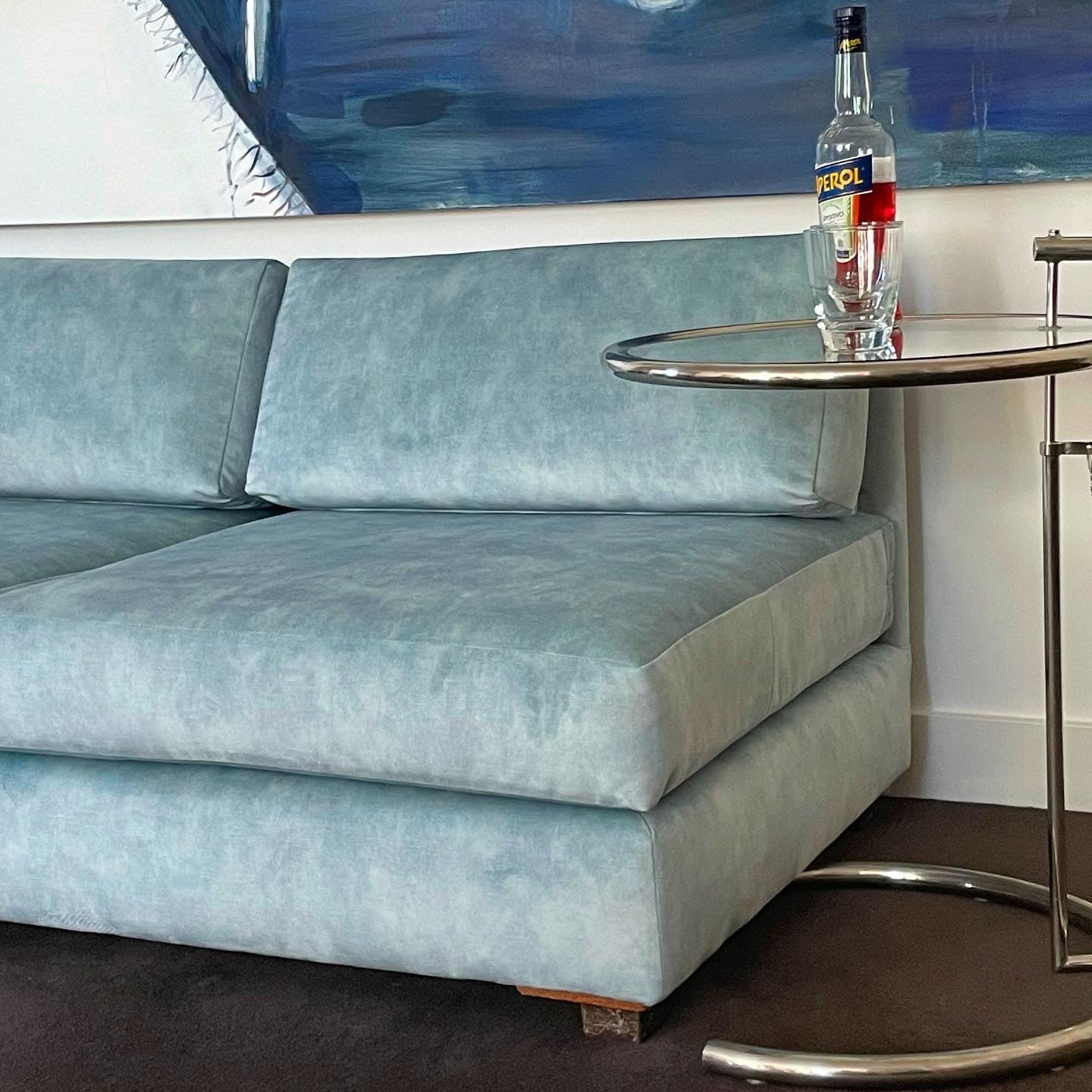 Powder Blue Velvet Lounge