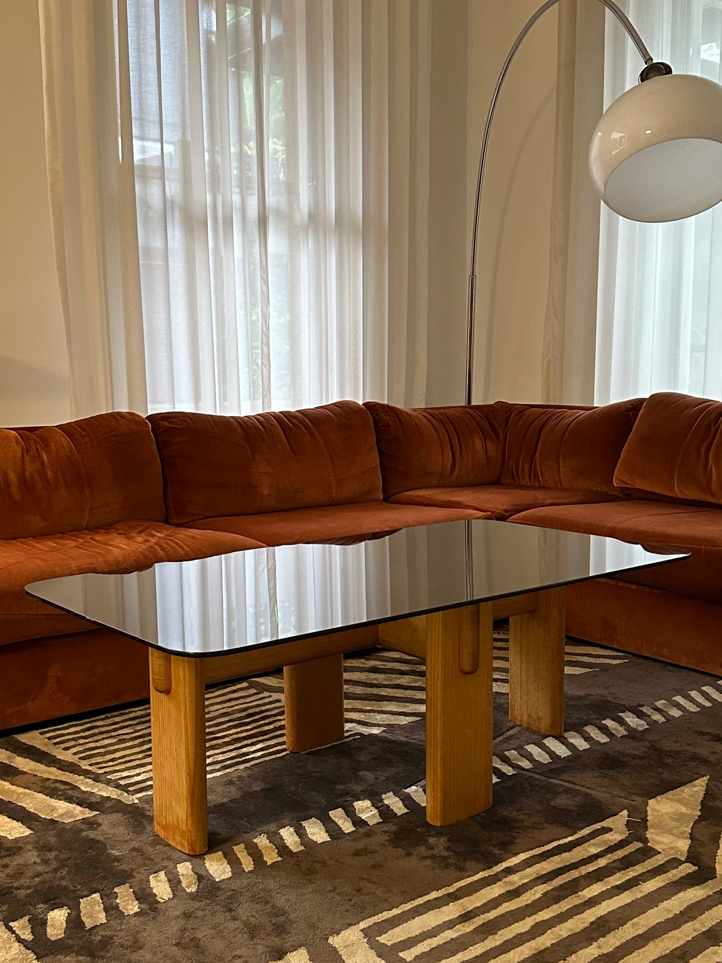 Smoked Glass Coffee Table by Kalmar