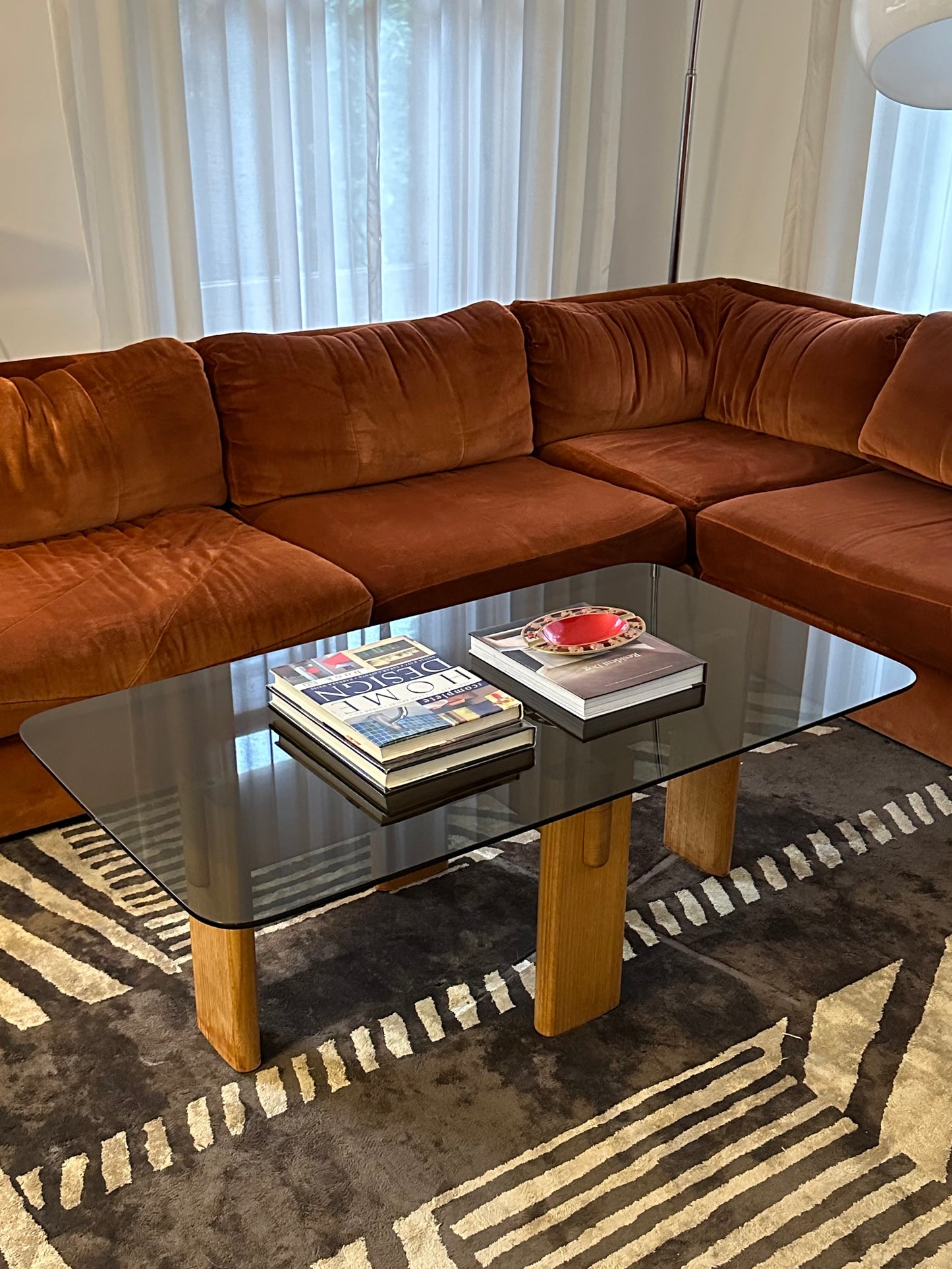 Smoked Glass Coffee Table by Kalmar