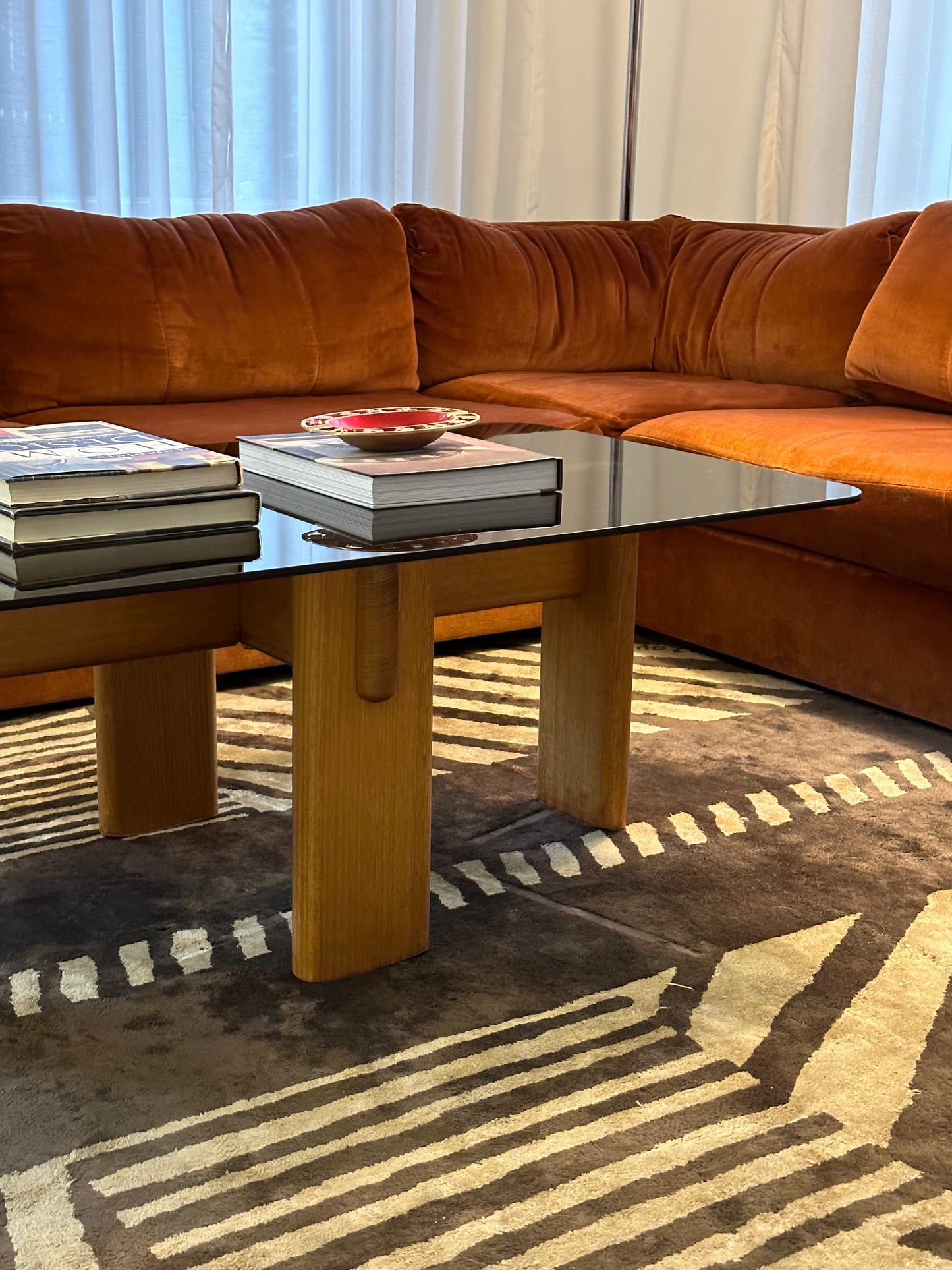 Smoked Glass Coffee Table by Kalmar