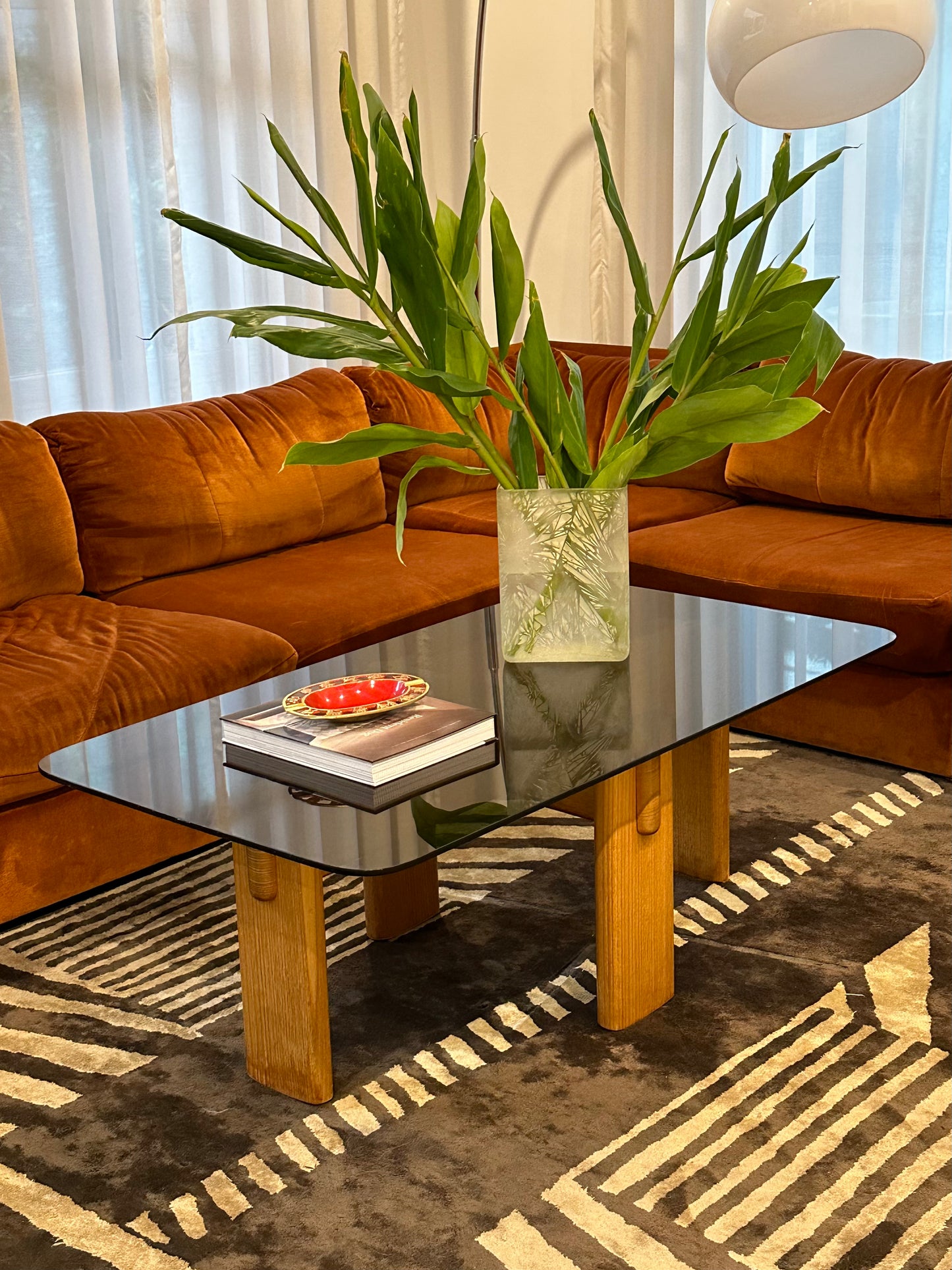 Smoked Glass Coffee Table by Kalmar