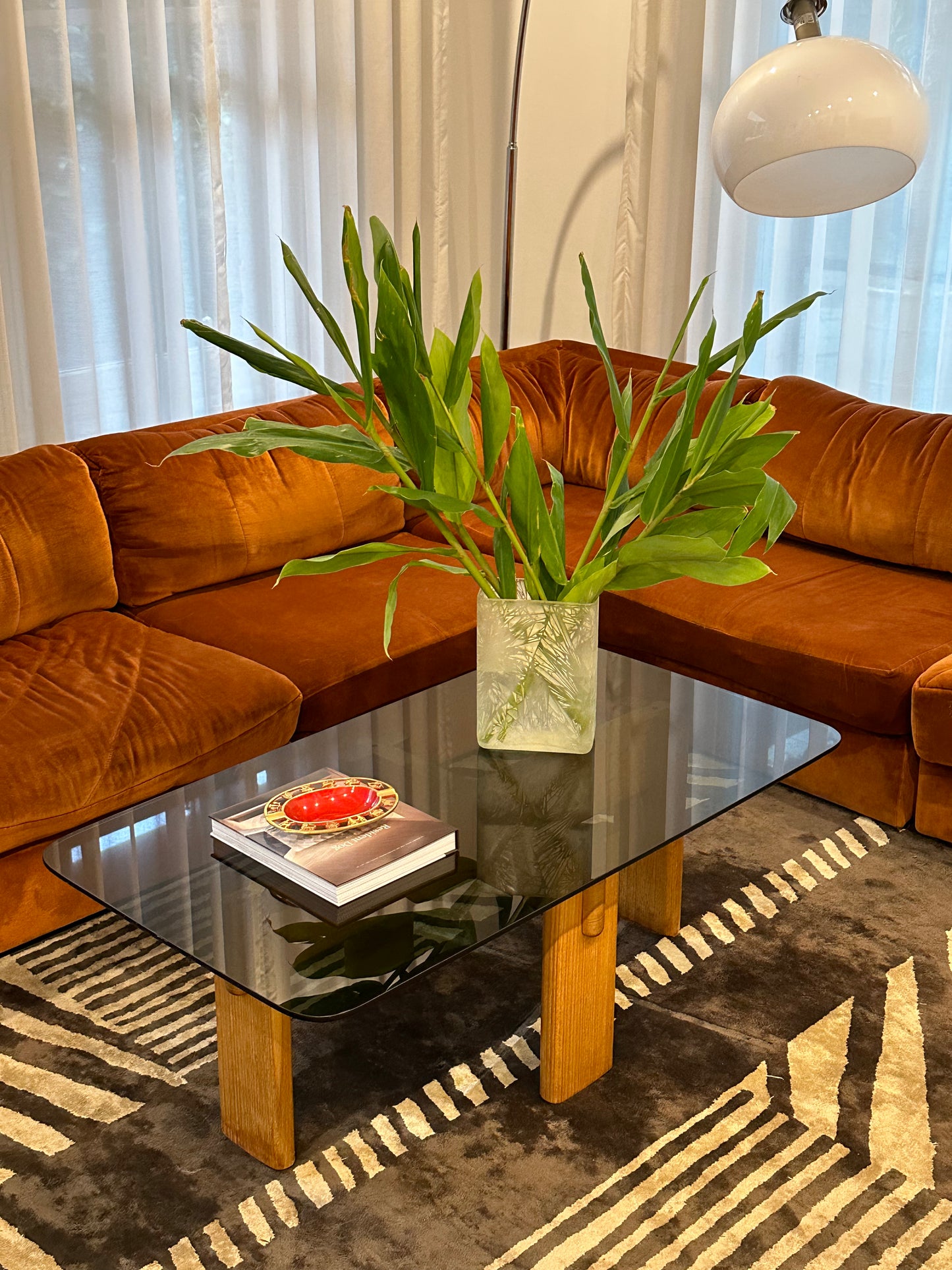 Smoked Glass Coffee Table by Kalmar