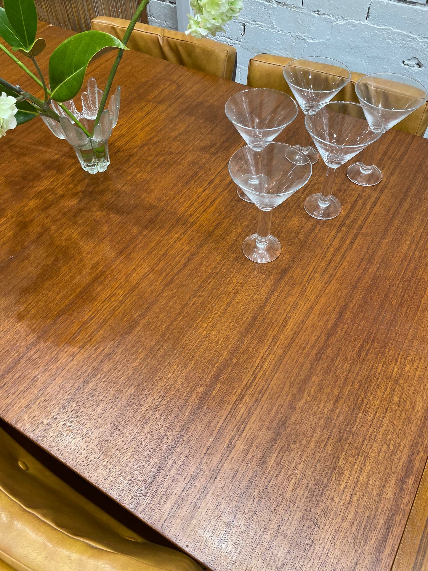Seven Piece Vintage Teak Dining Setting