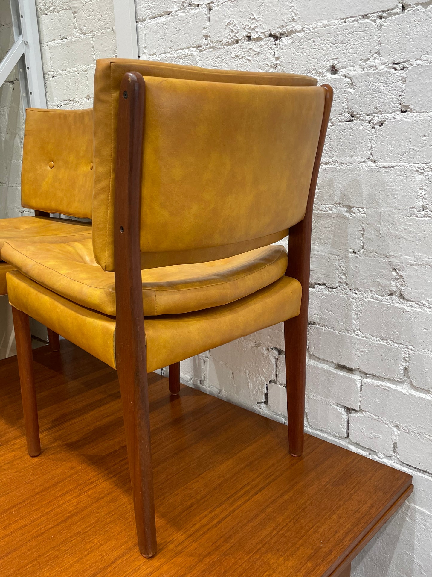 Seven Piece Vintage Teak Dining Setting