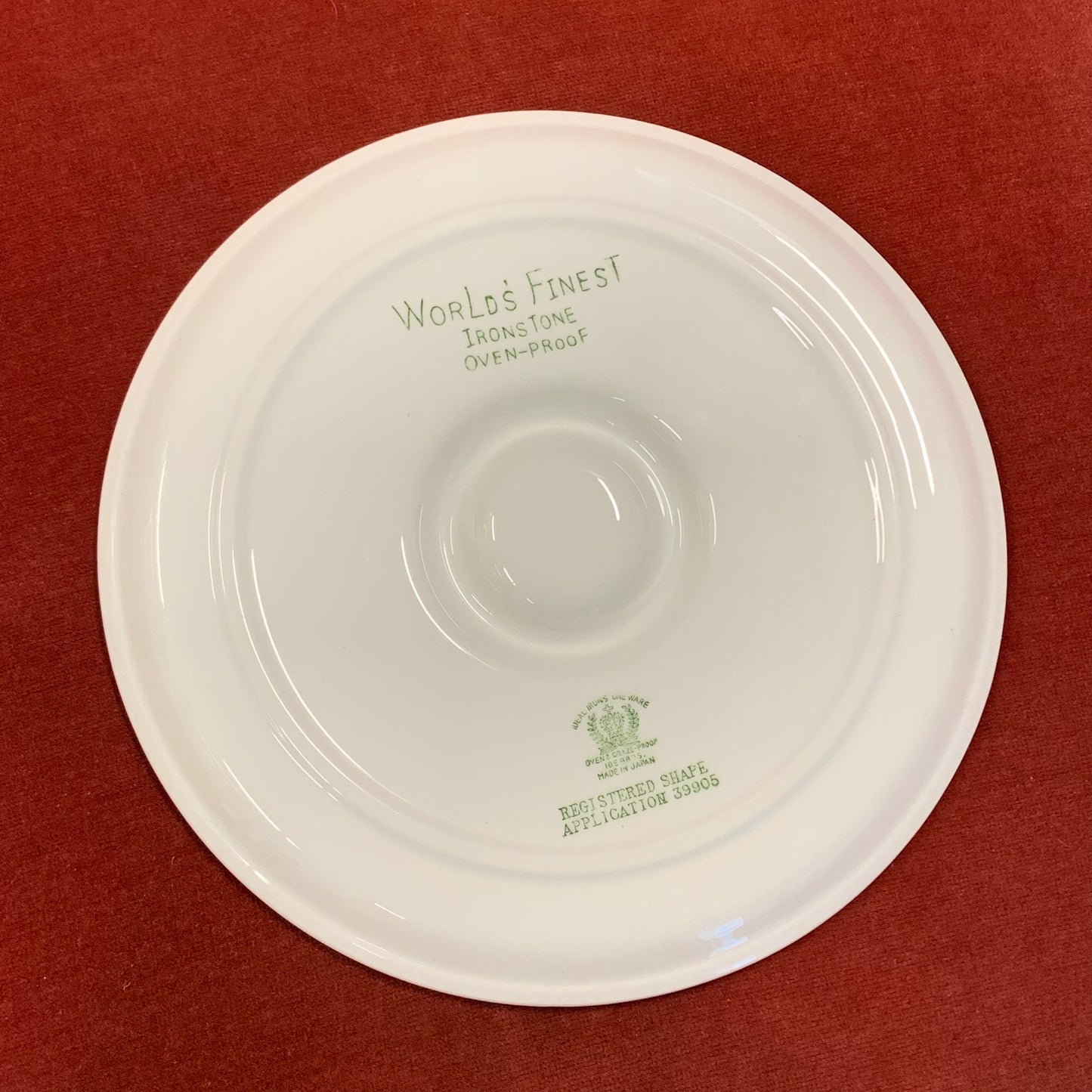 Vintage World's Finest Ironstone Ovenproof Dipping Plate
