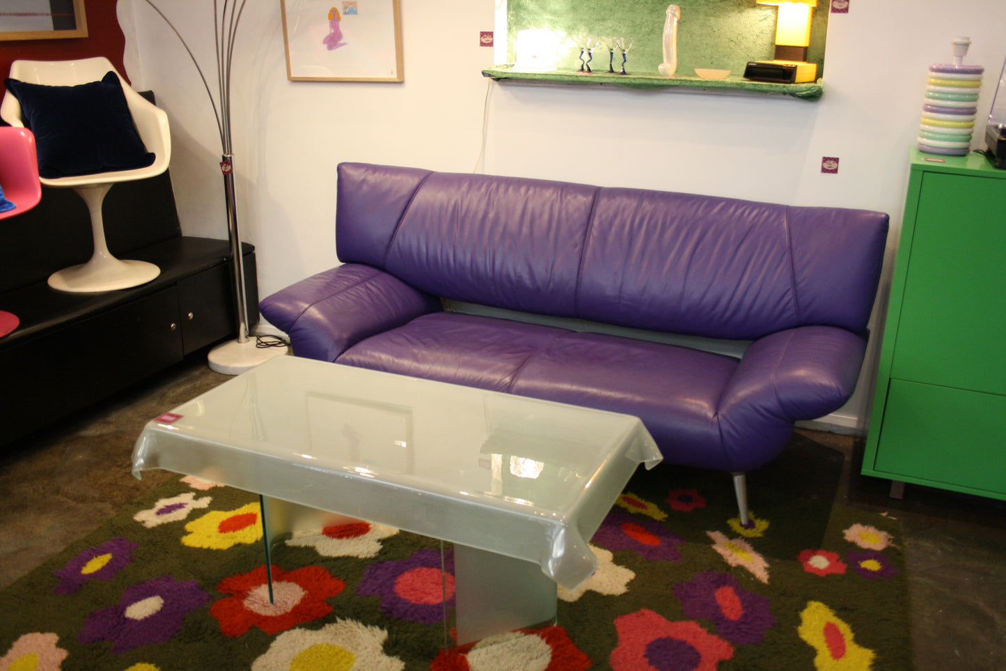 Frosted Glass Tablecloth Coffee Table