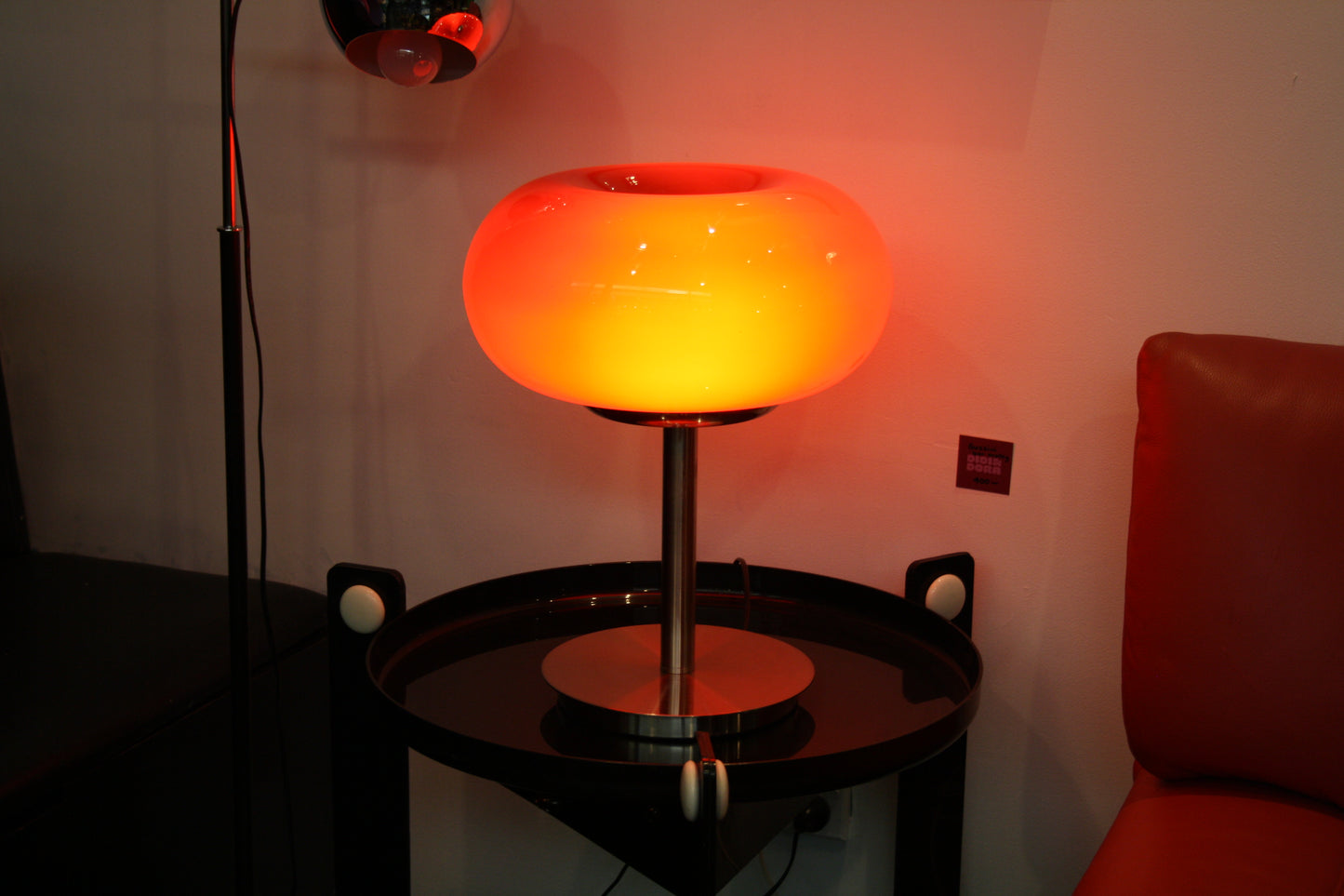 Donut Red Glass Lamp