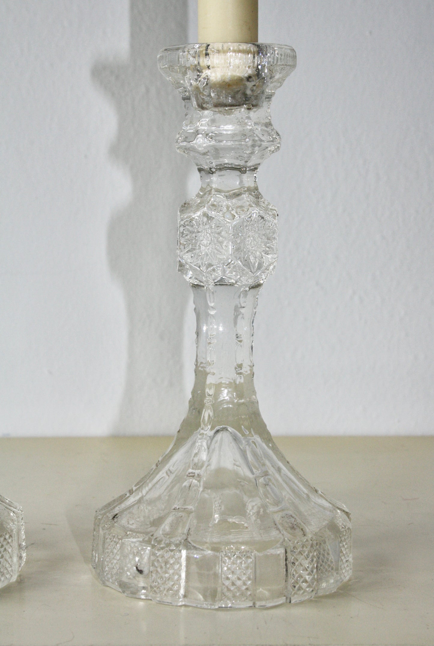 Ornate Vintage Crystal Candlesticks