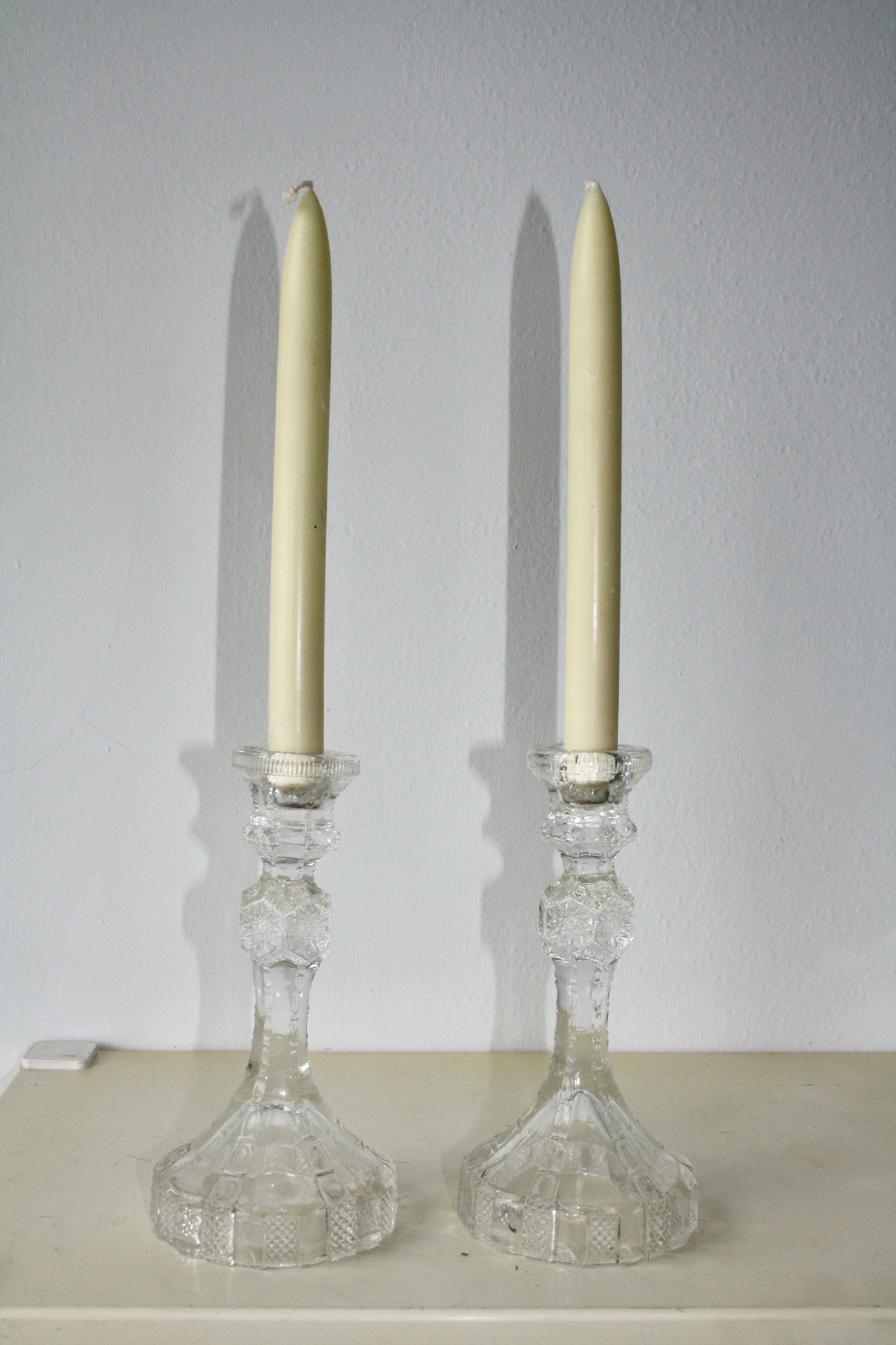 Ornate Vintage Crystal Candlesticks