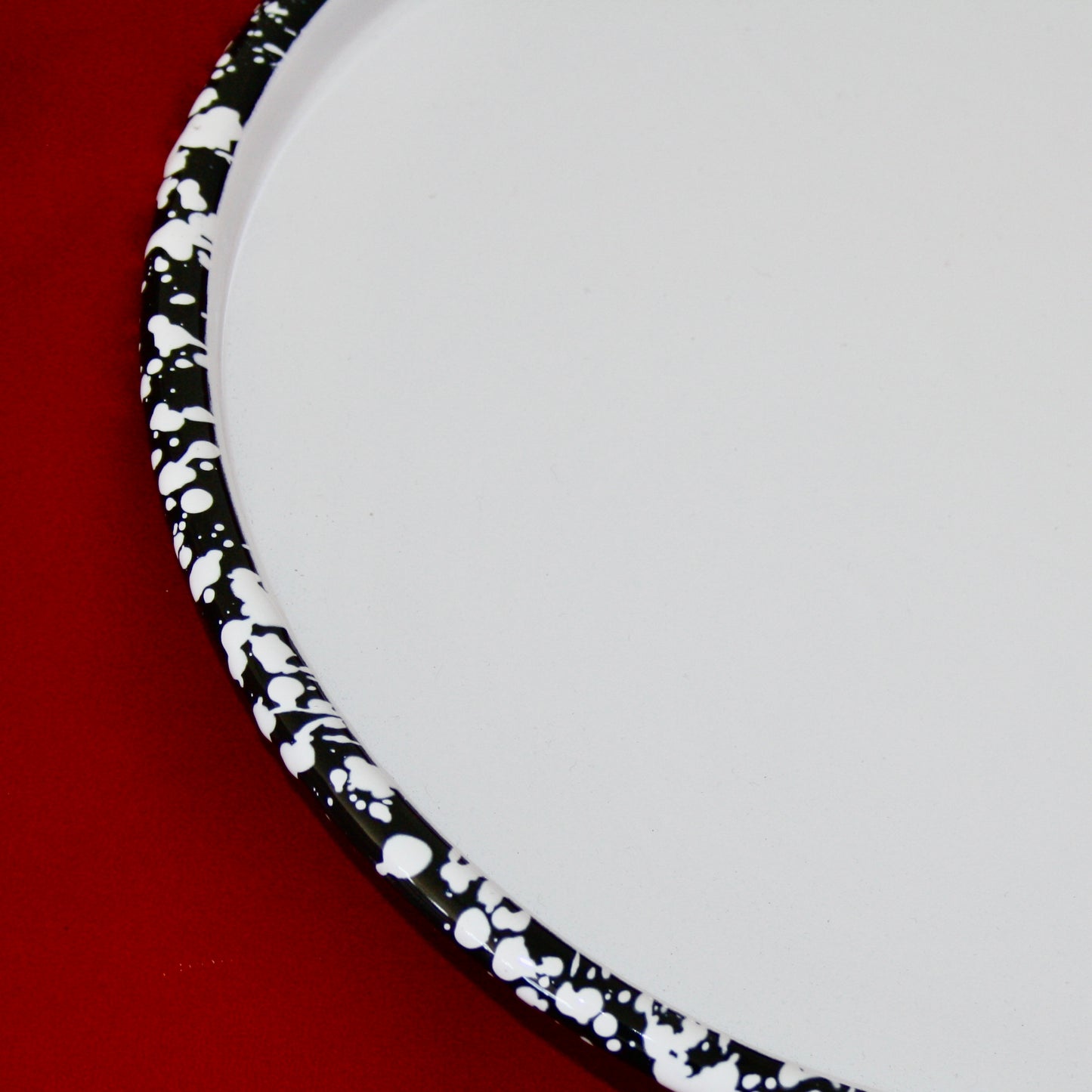 Enamelware Splattered Edge Plate