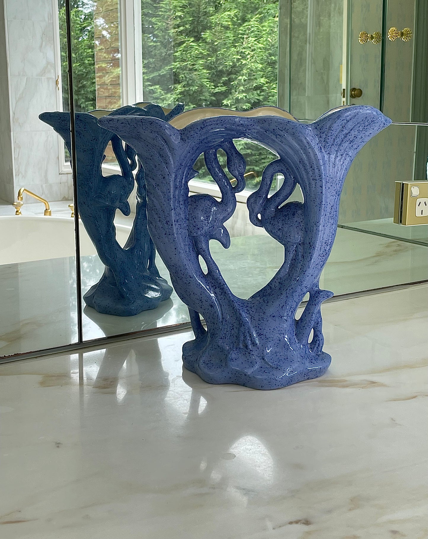 Double Tier Stork Vase
