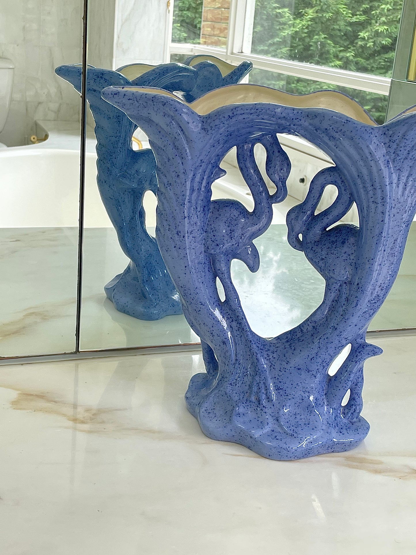 Double Tier Stork Vase