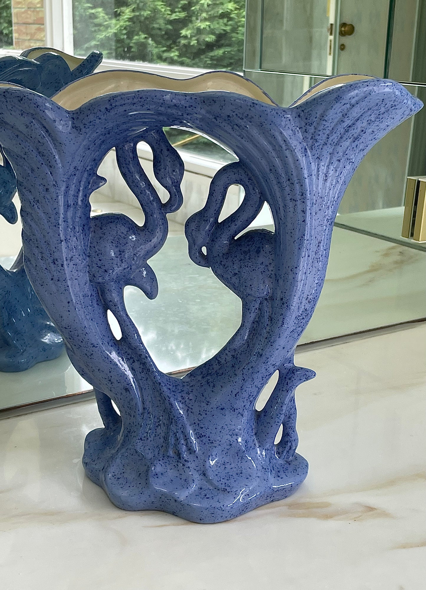 Double Tier Stork Vase