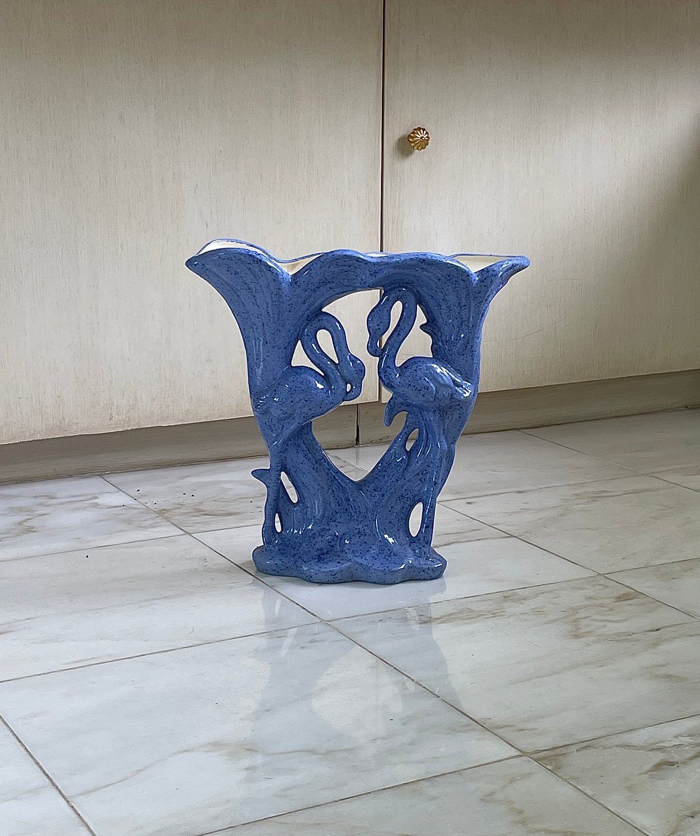Double Tier Stork Vase
