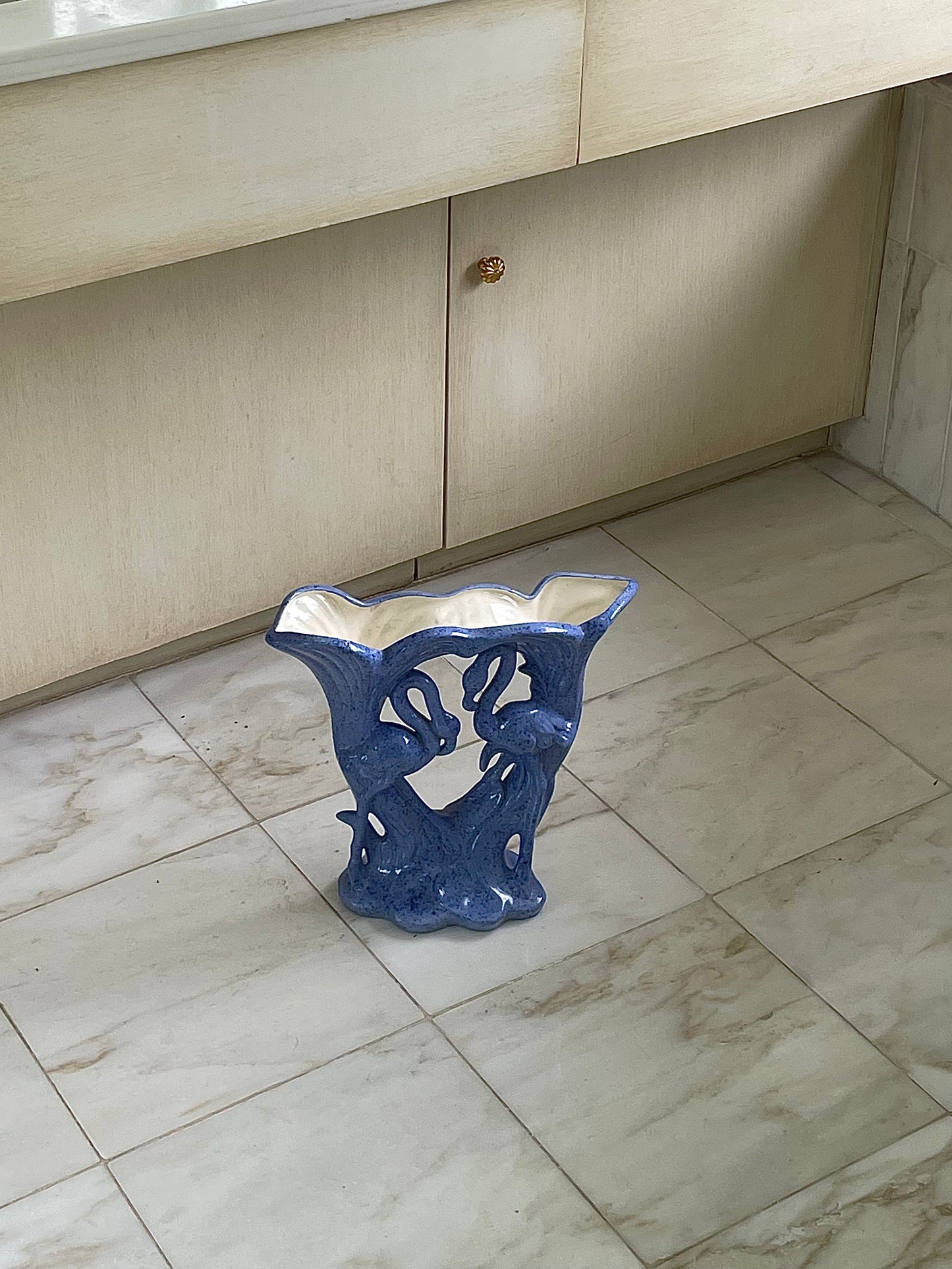Double Tier Stork Vase