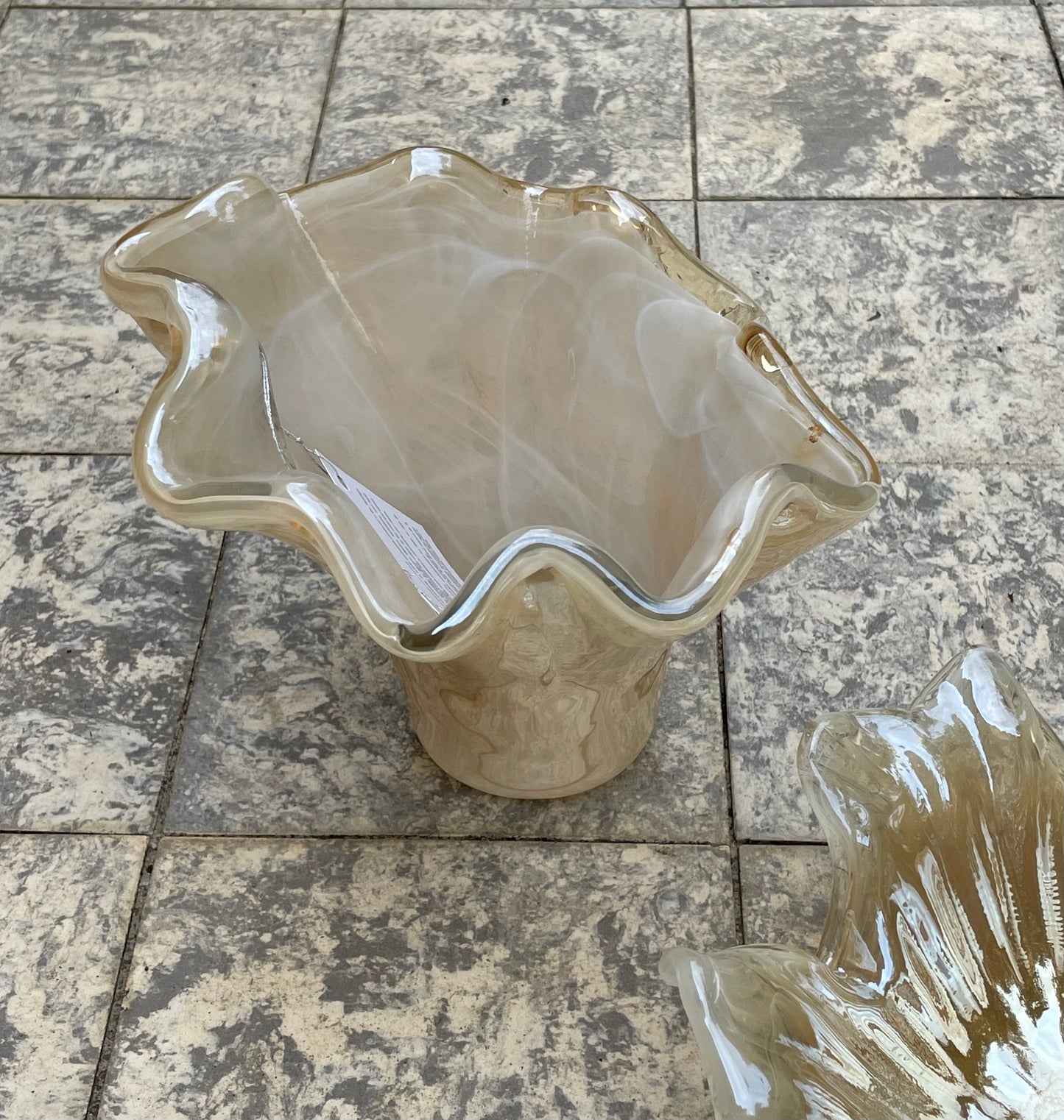 Pearlescent Murano Glass Vase