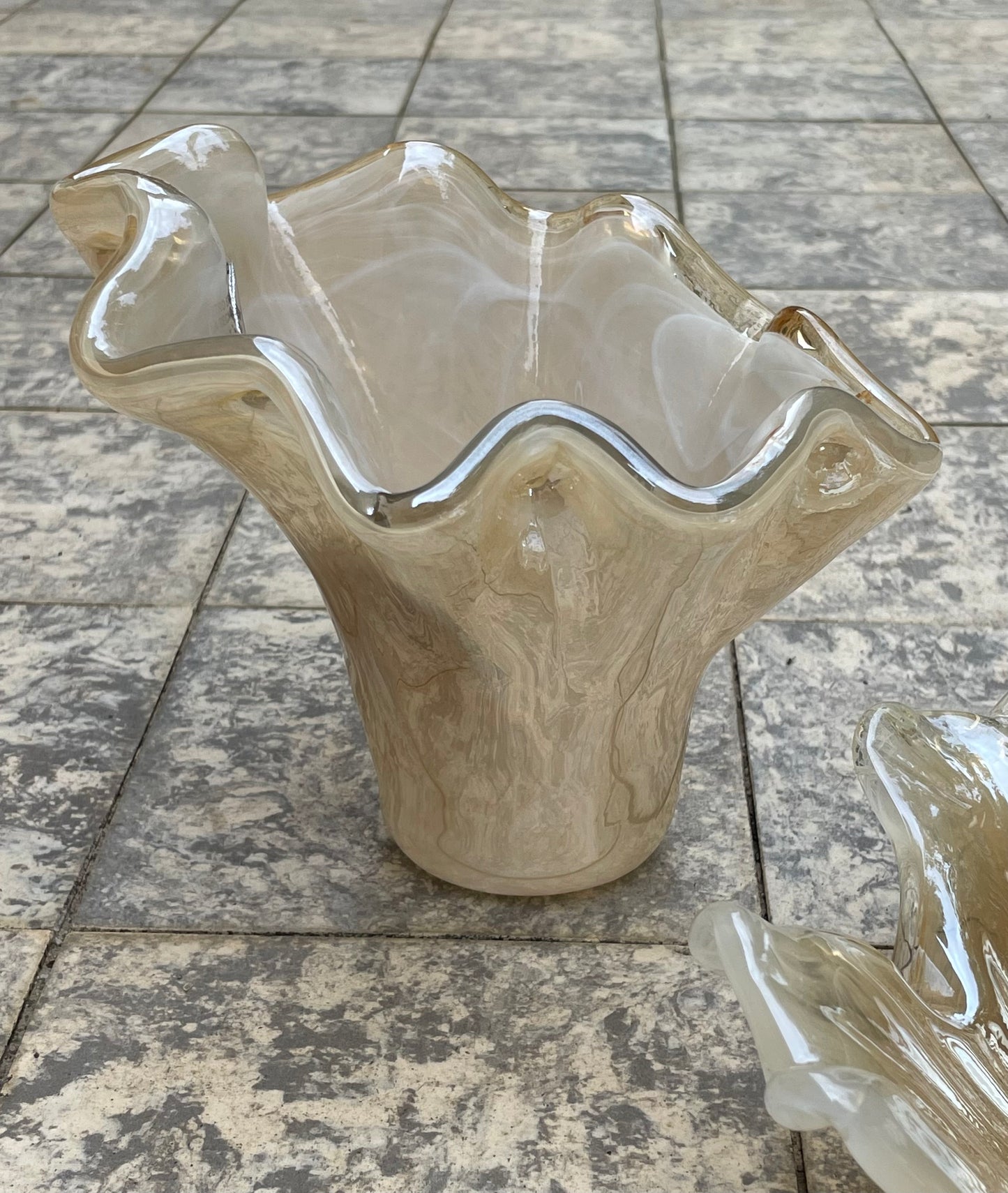 Pearlescent Murano Glass Vase