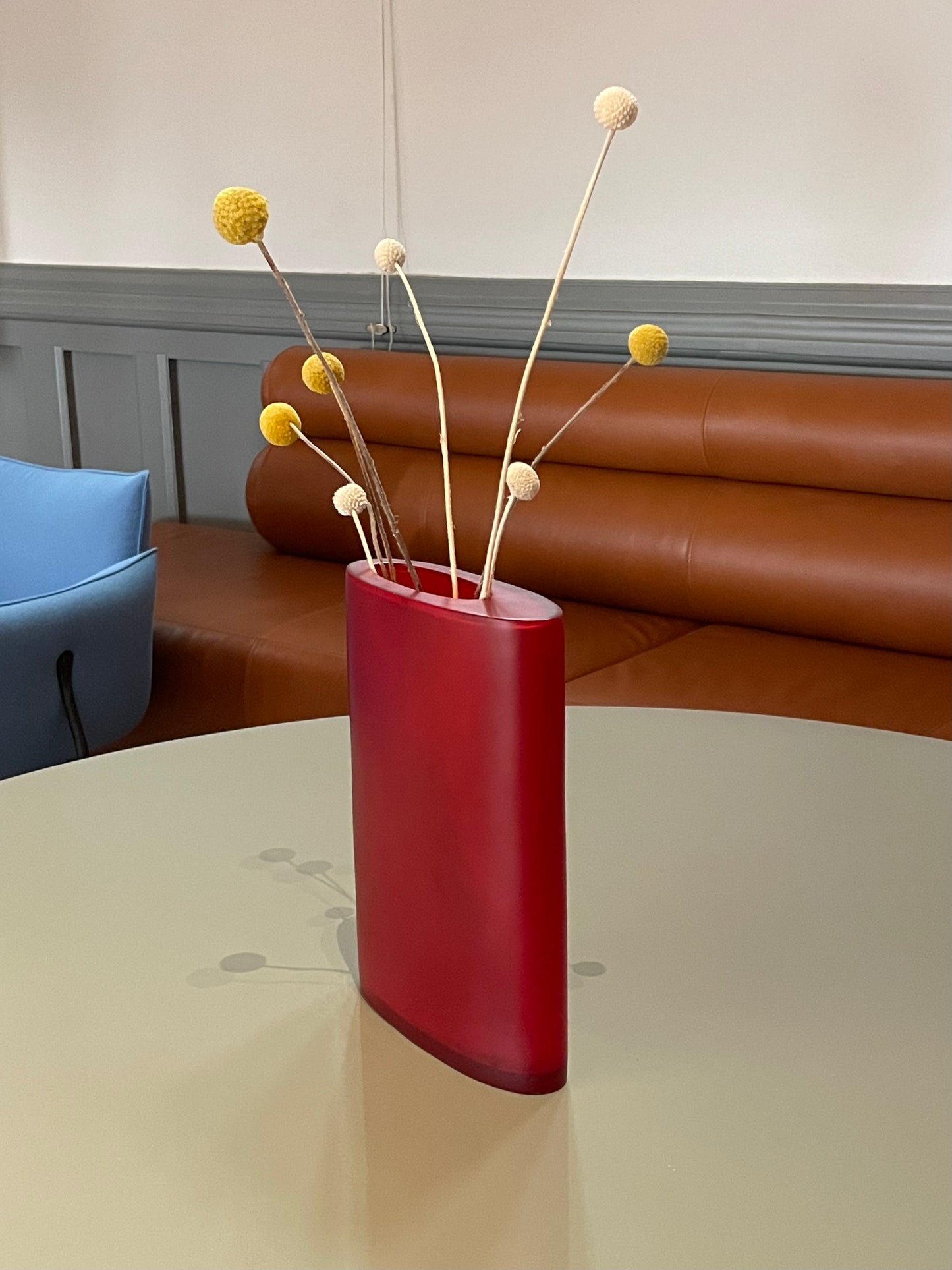 Red Resin Vase