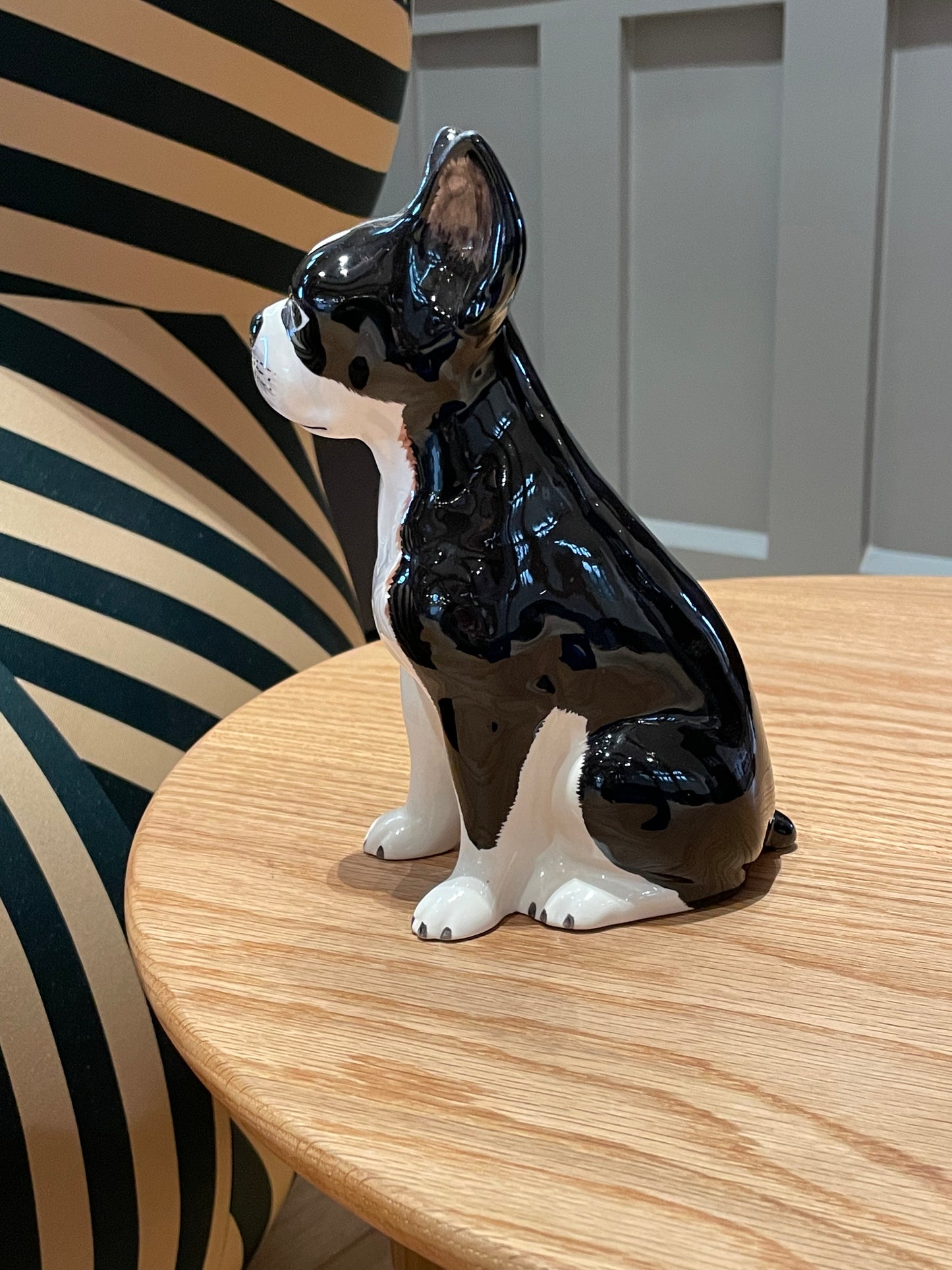 Ceramic 'Boston Terrier' Dog Sculpture
