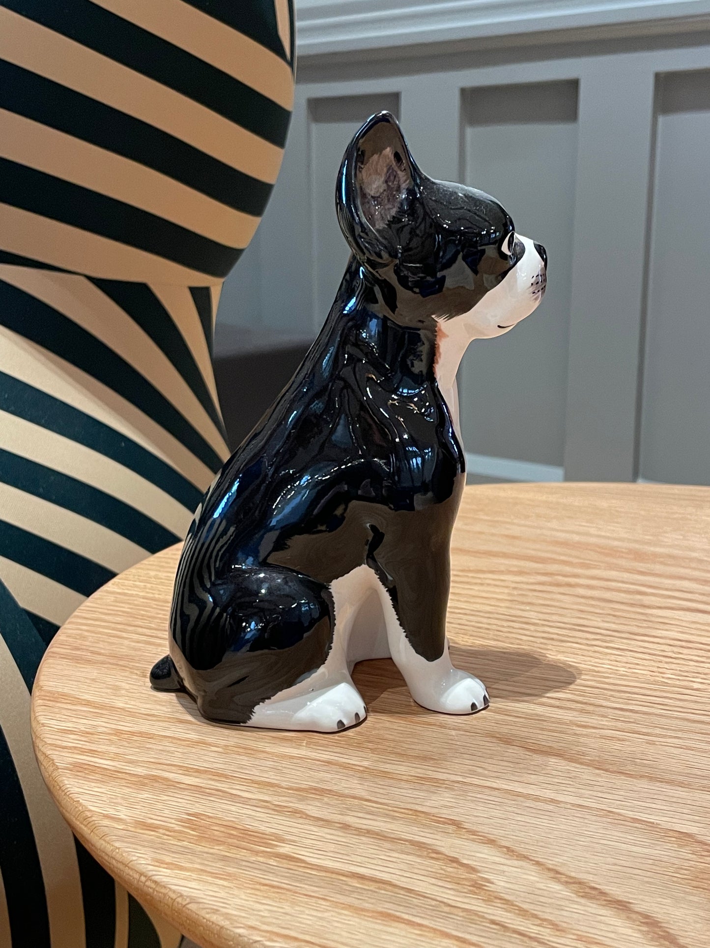 Ceramic 'Boston Terrier' Dog Sculpture