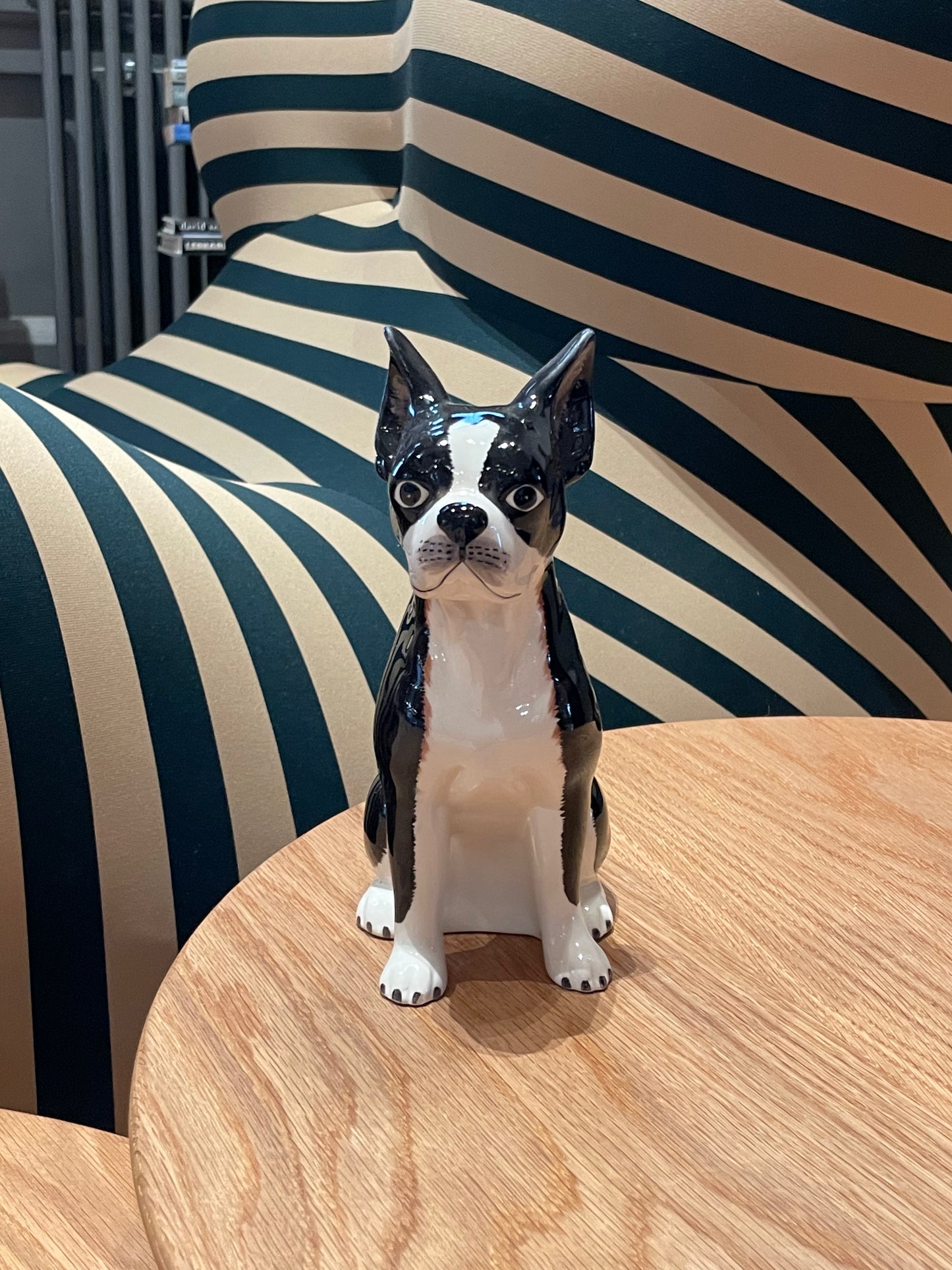 Ceramic 'Boston Terrier' Dog Sculpture