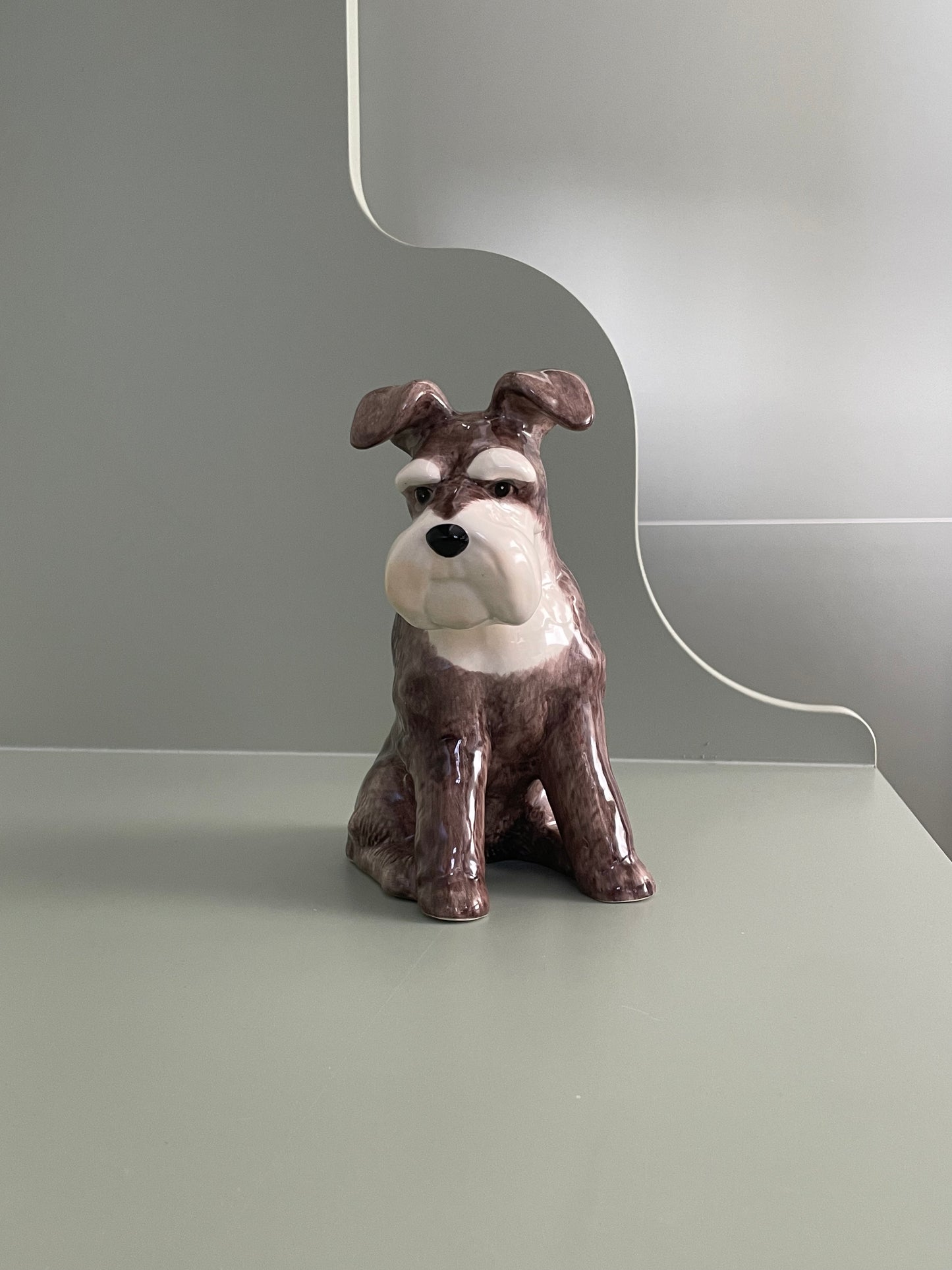 Ceramic 'Schnauzer' Dog Sculpture