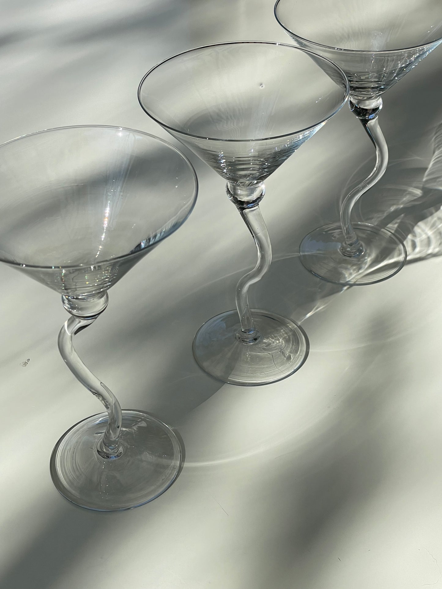 Large Zig Zag Cocktail Glasses