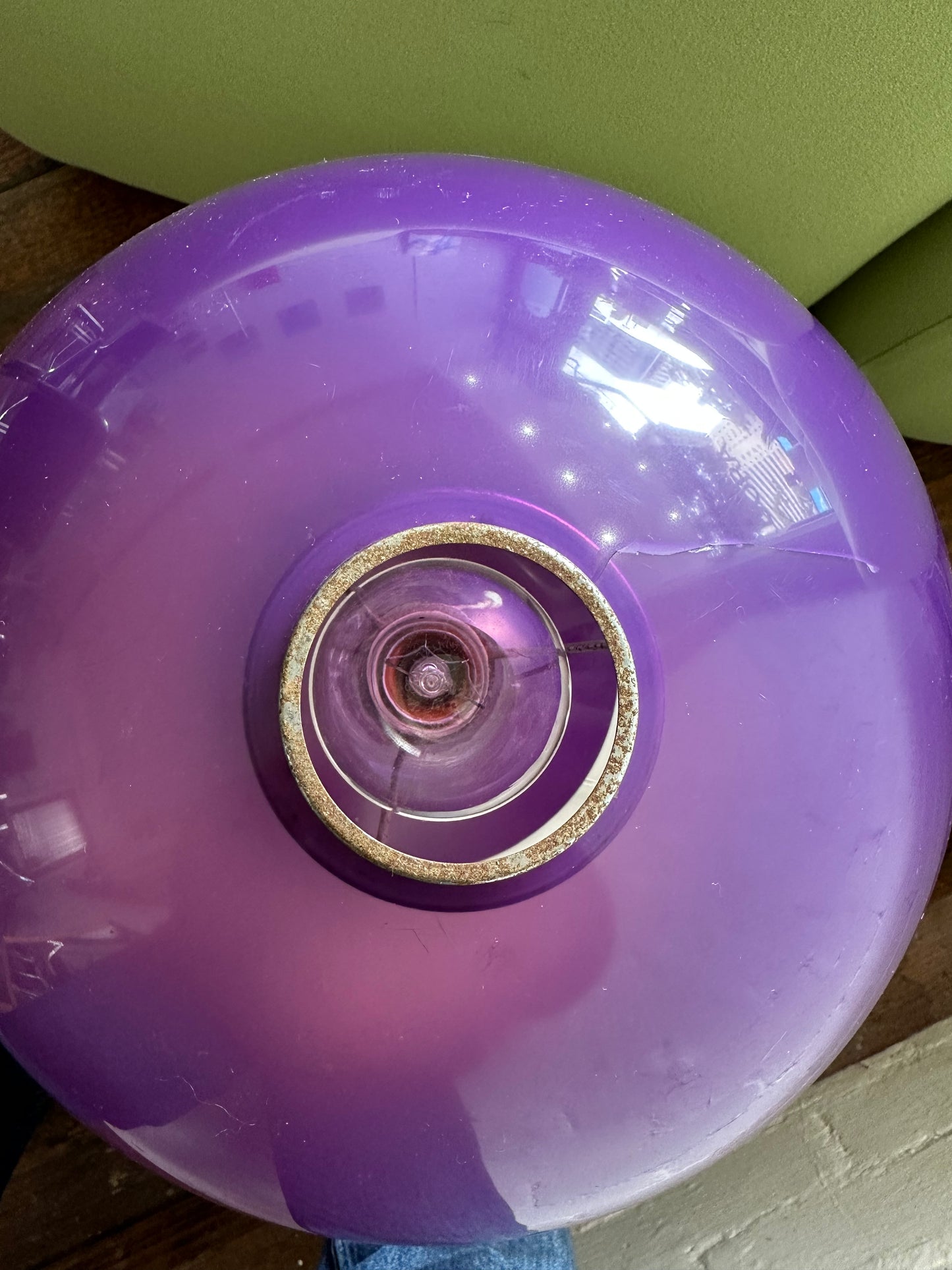 Purple Plastic Mushroom Lamp