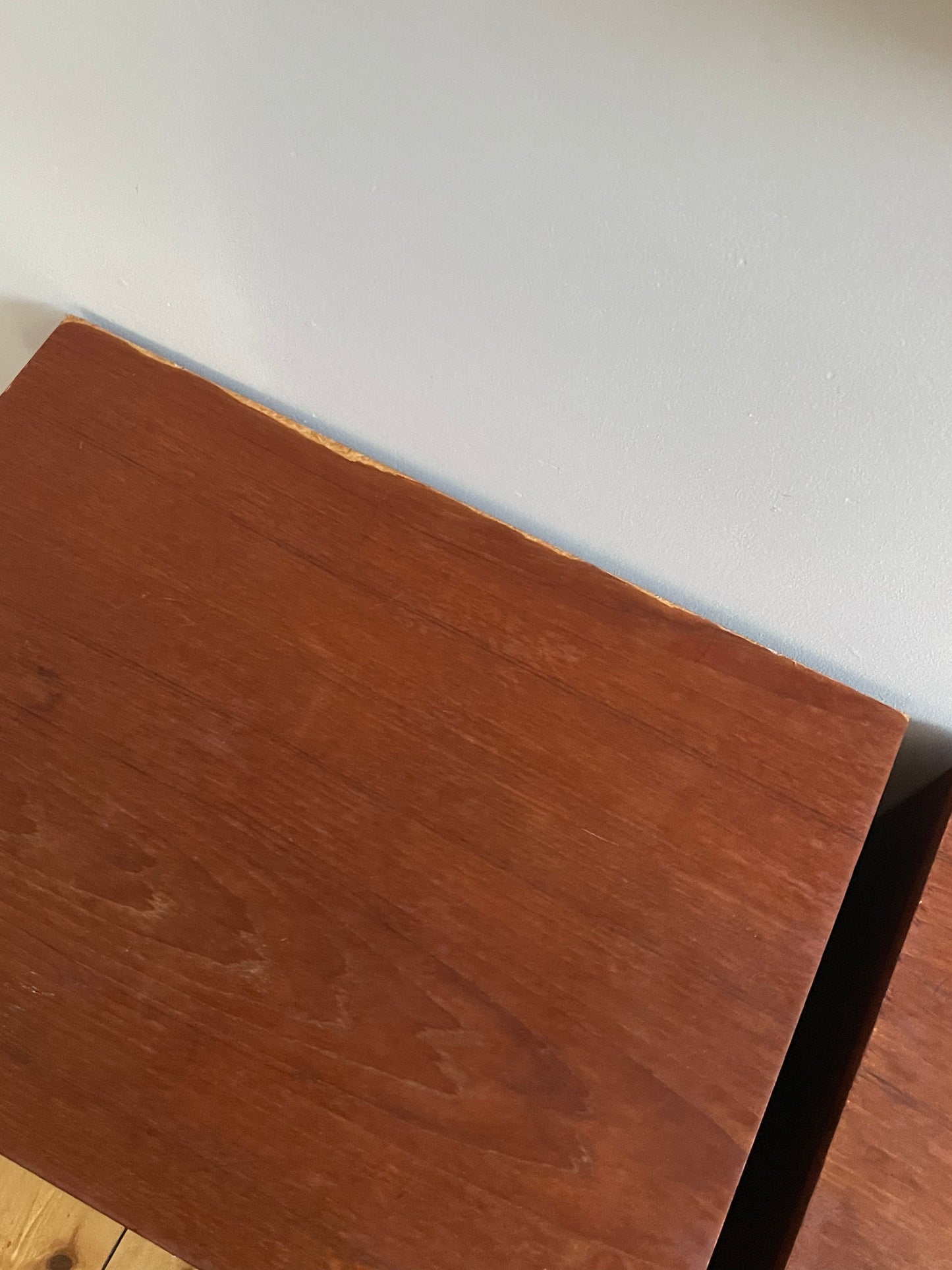 Pair of Three Drawer Teak Bedside Chests