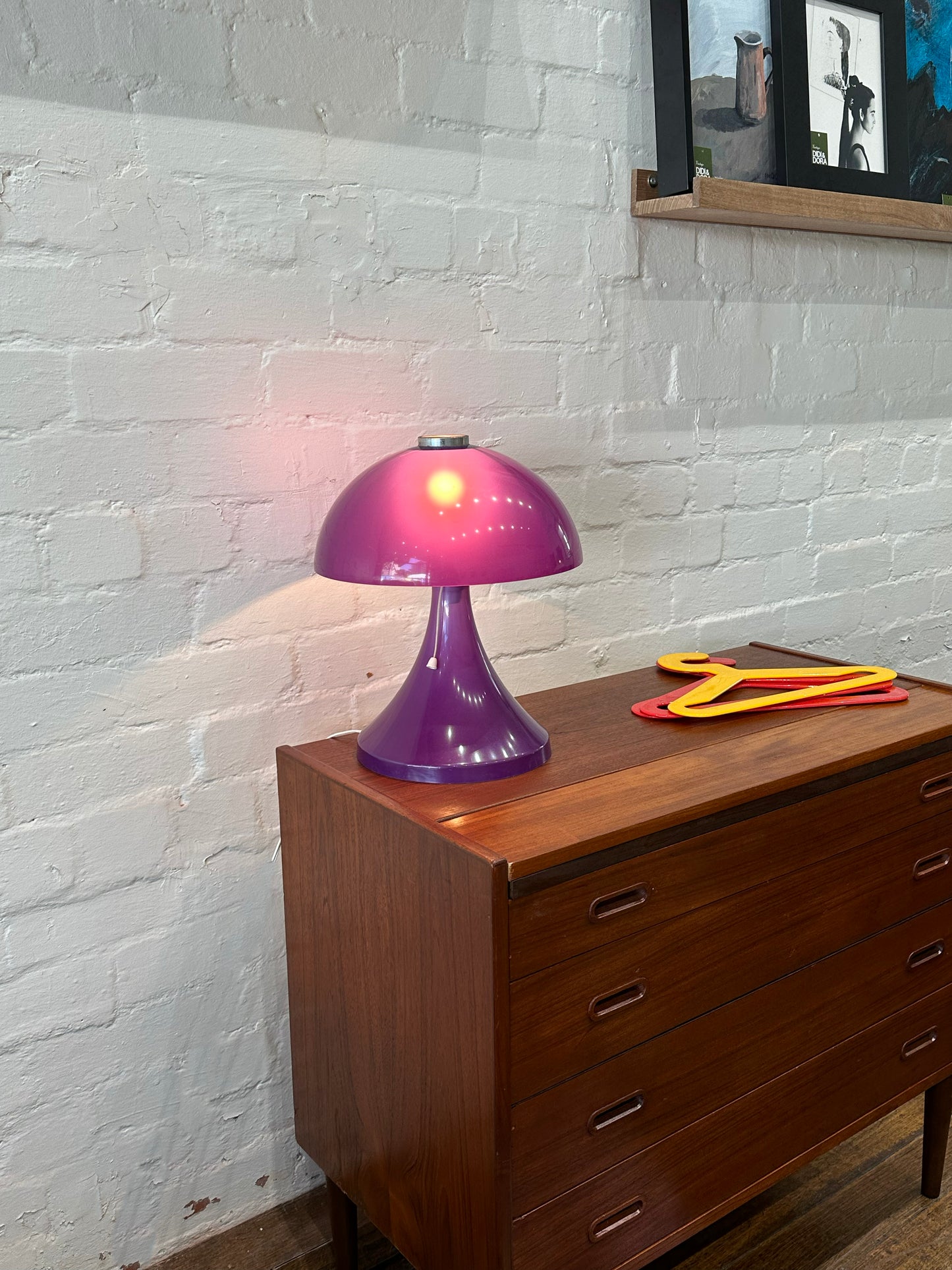Purple Plastic Mushroom Lamp
