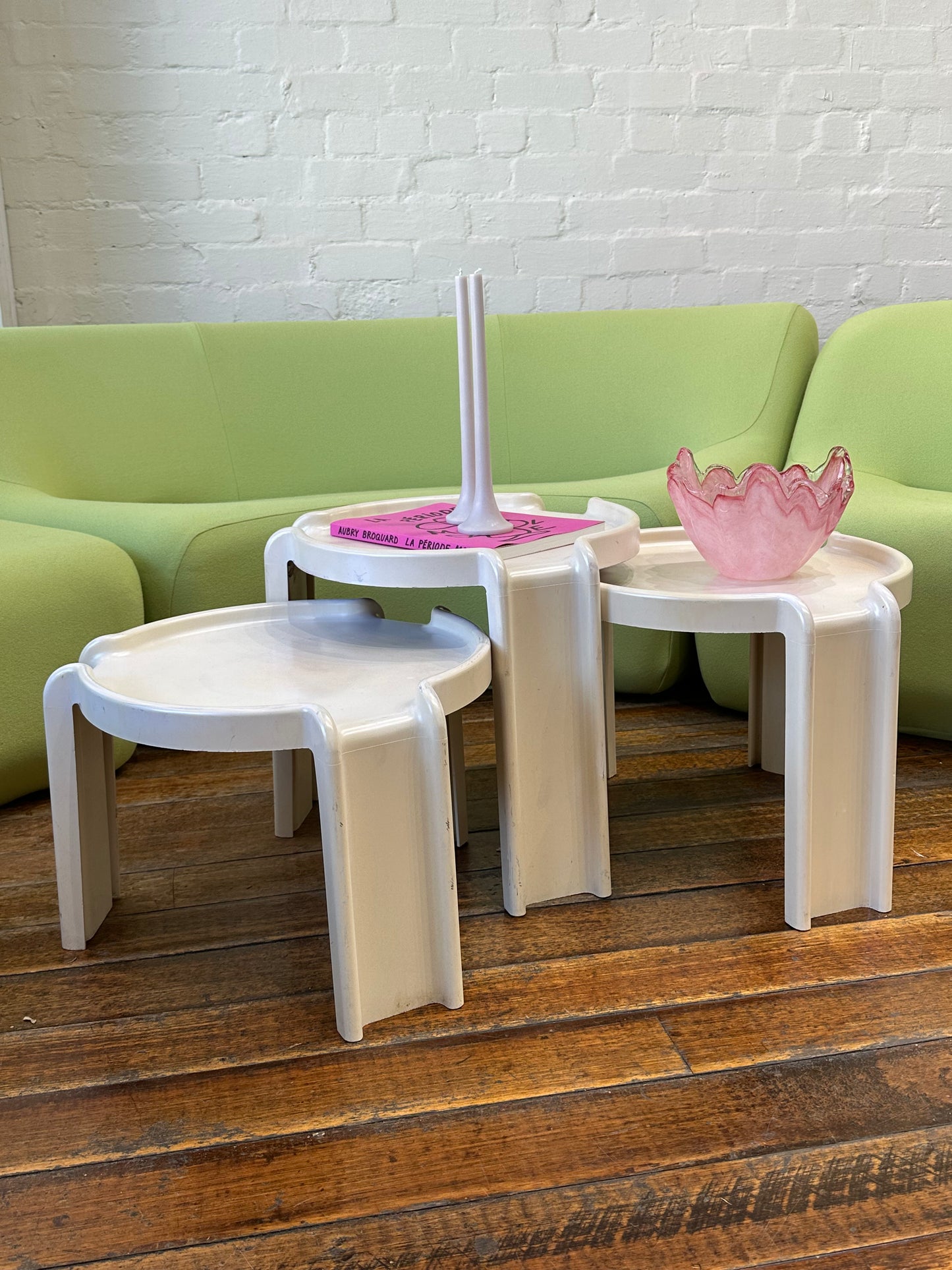 Kartell Nesting Tables in white