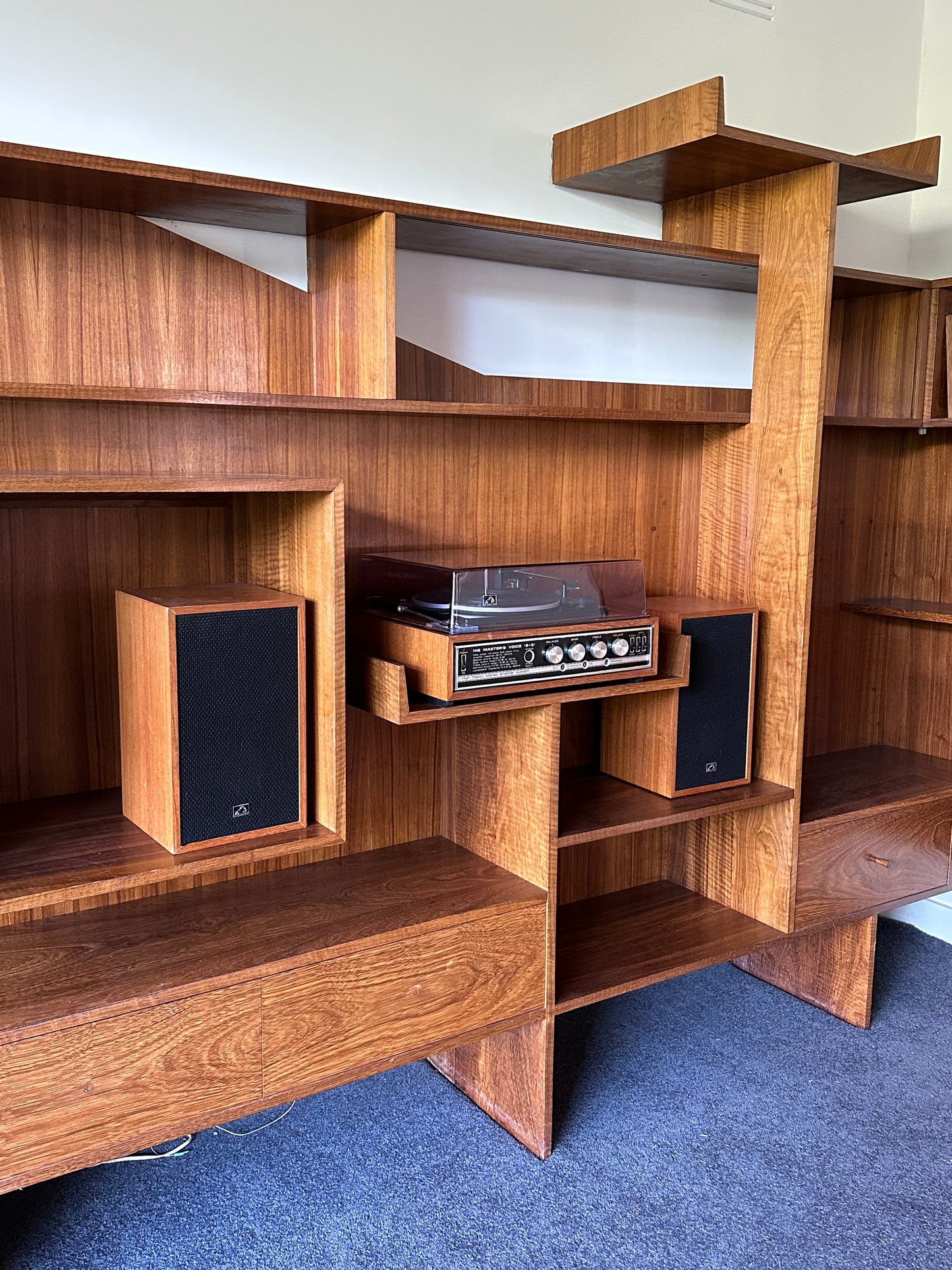His Masters Voice Record Player and Speakers