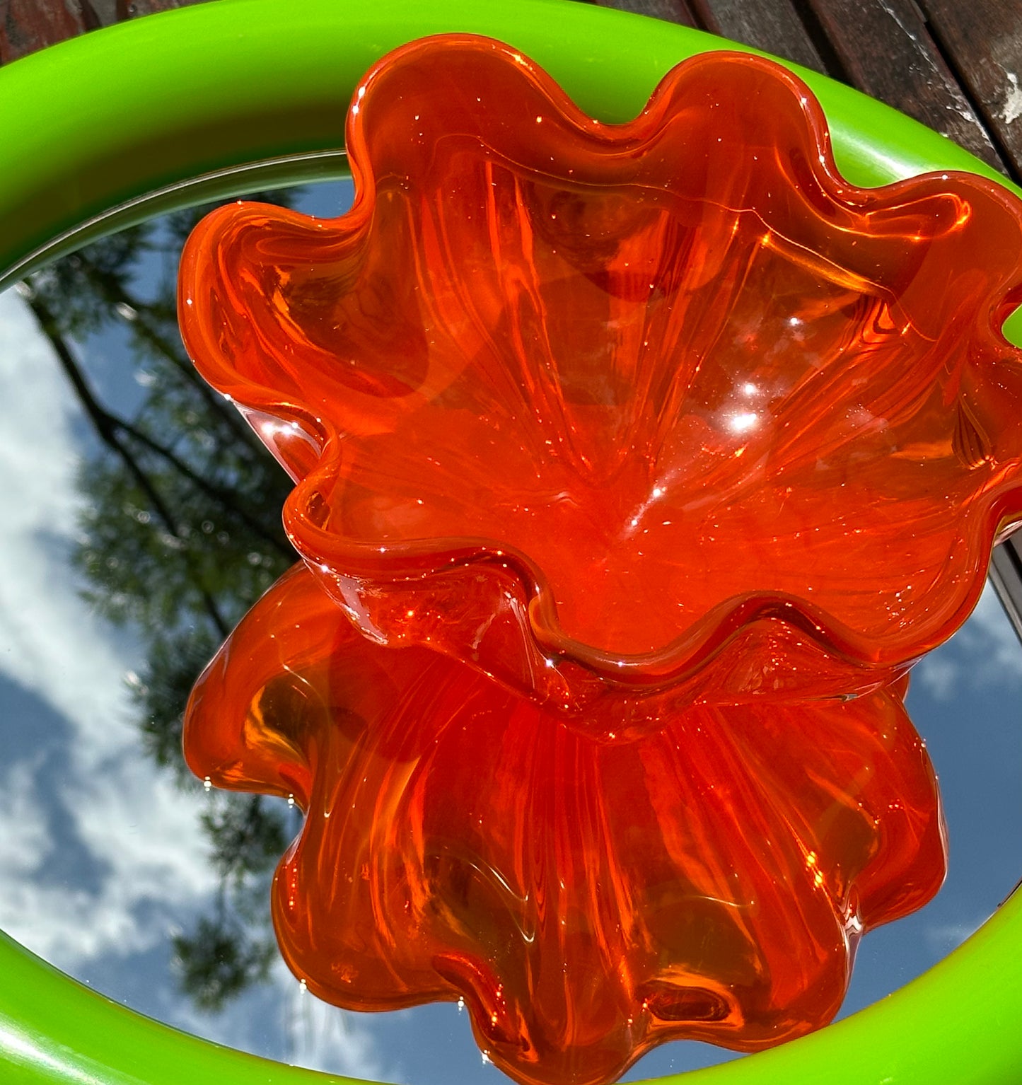 Orange Glass Bowl