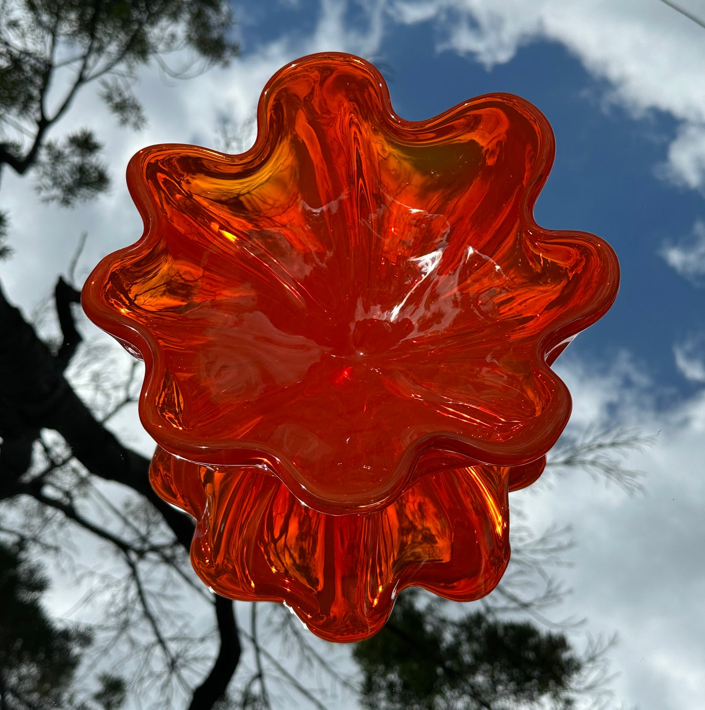 Orange Glass Bowl
