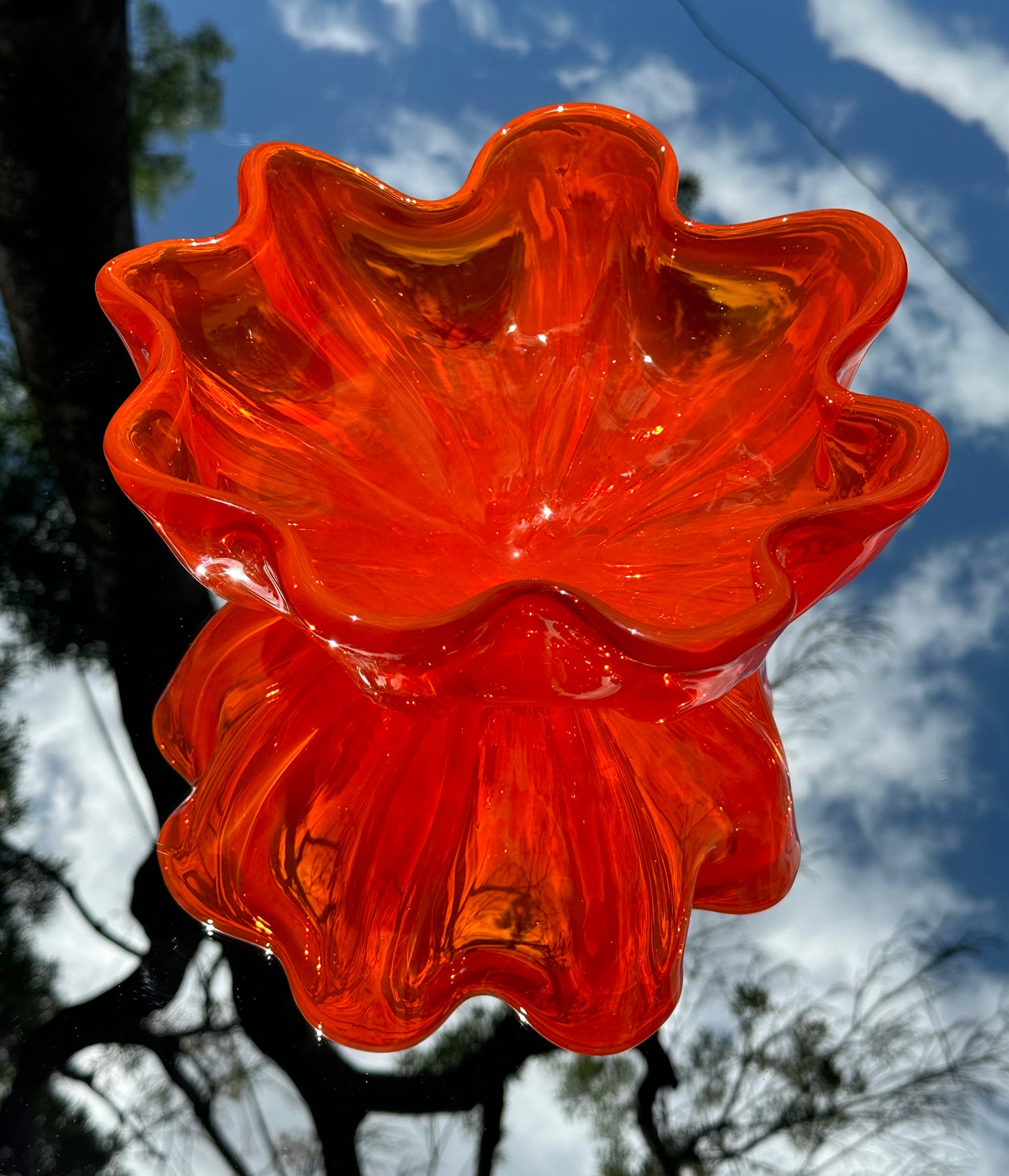 Orange Glass Bowl