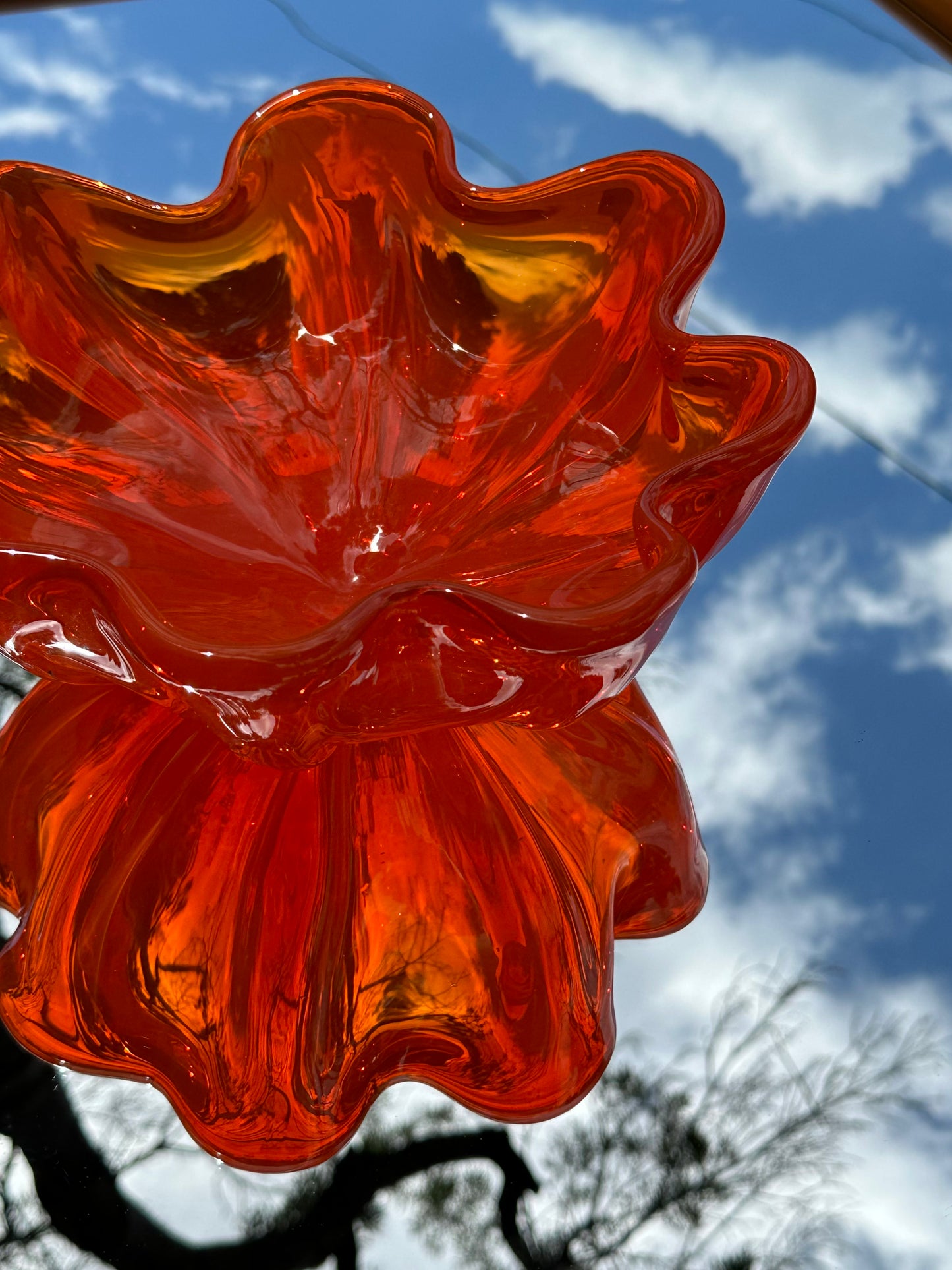 Orange Glass Bowl