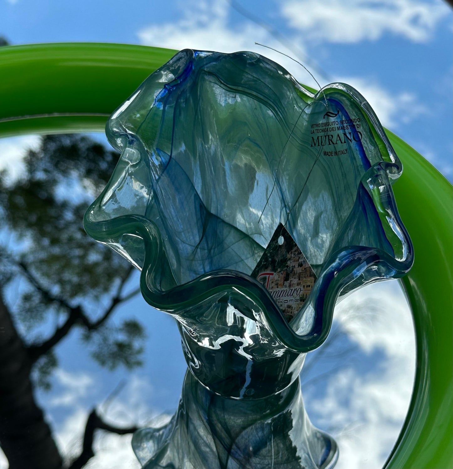 Murano Glass Vase in Blue