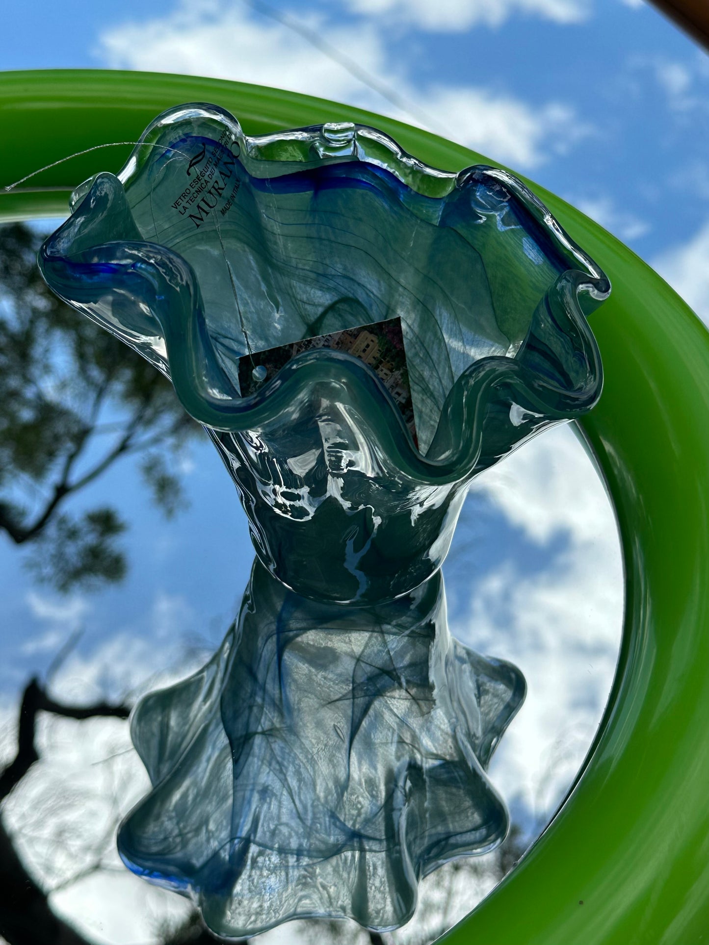 Murano Glass Vase in Blue