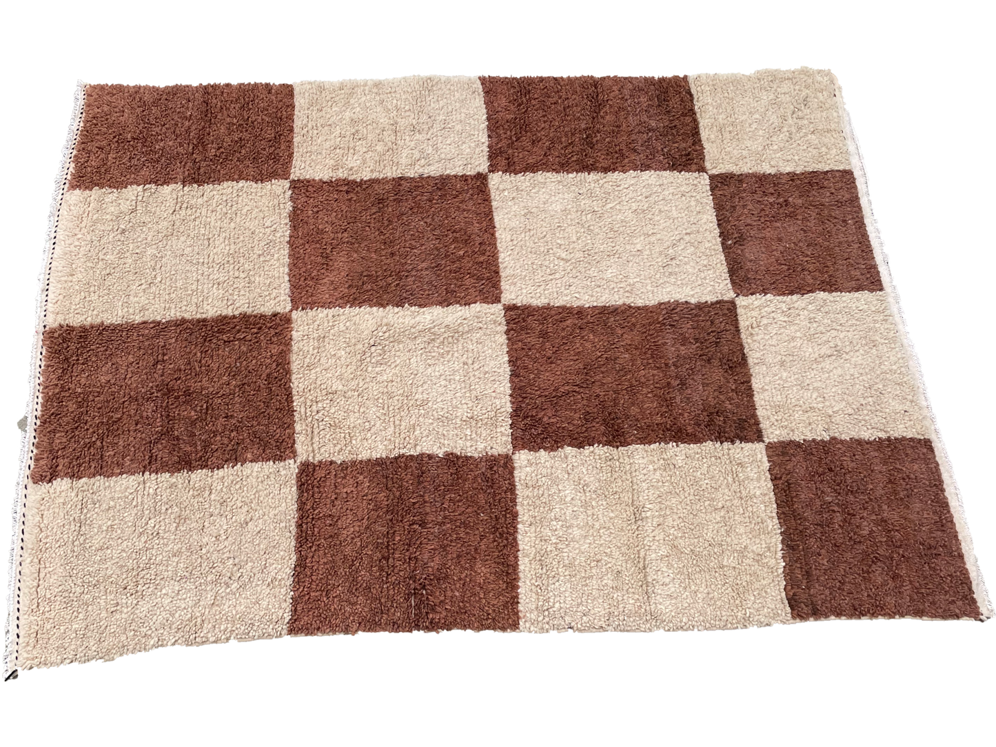 DIDI & DORA CHECKERED RUG in Brown