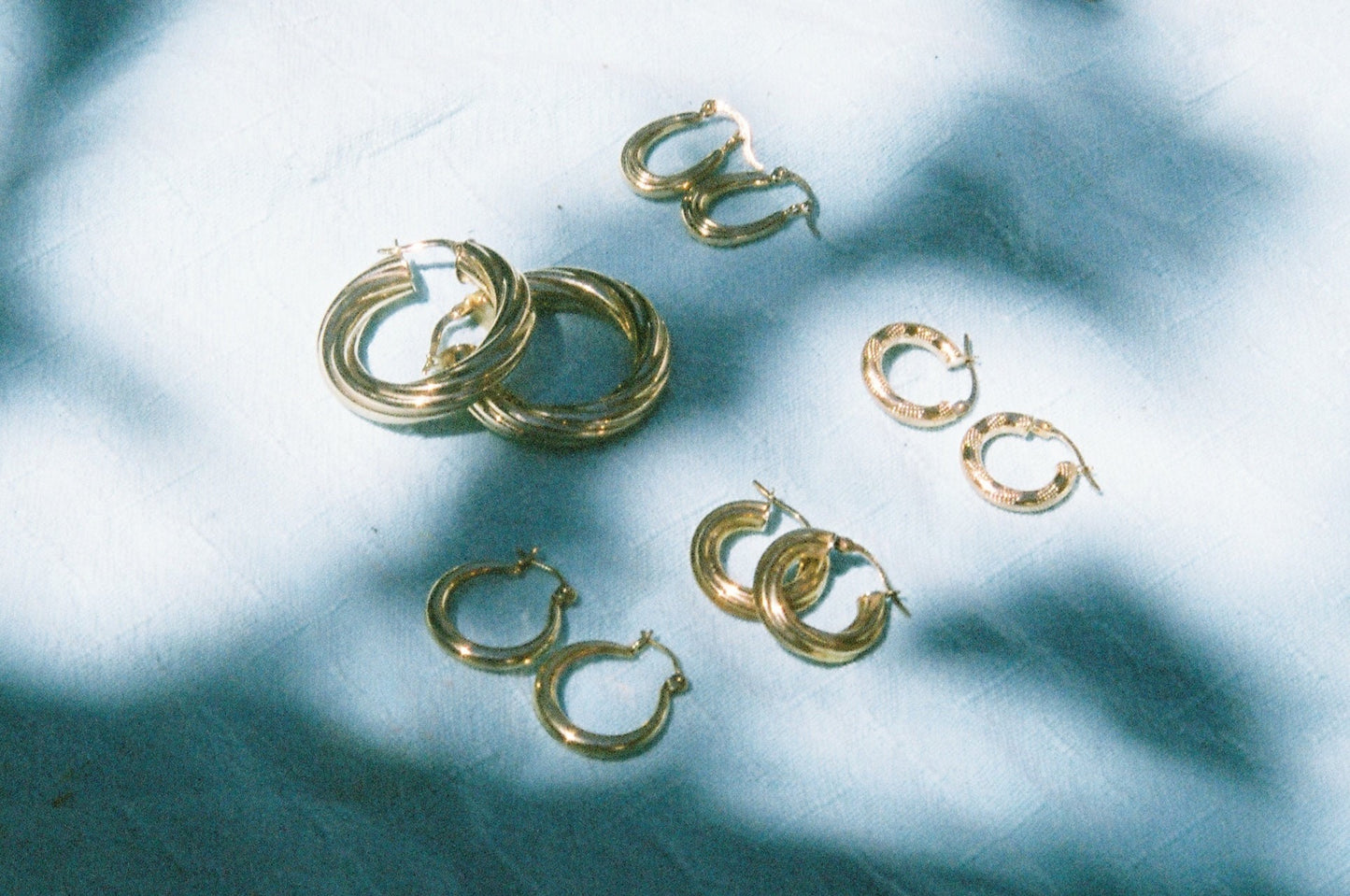 9CT Gold Twist Hoop Earrings