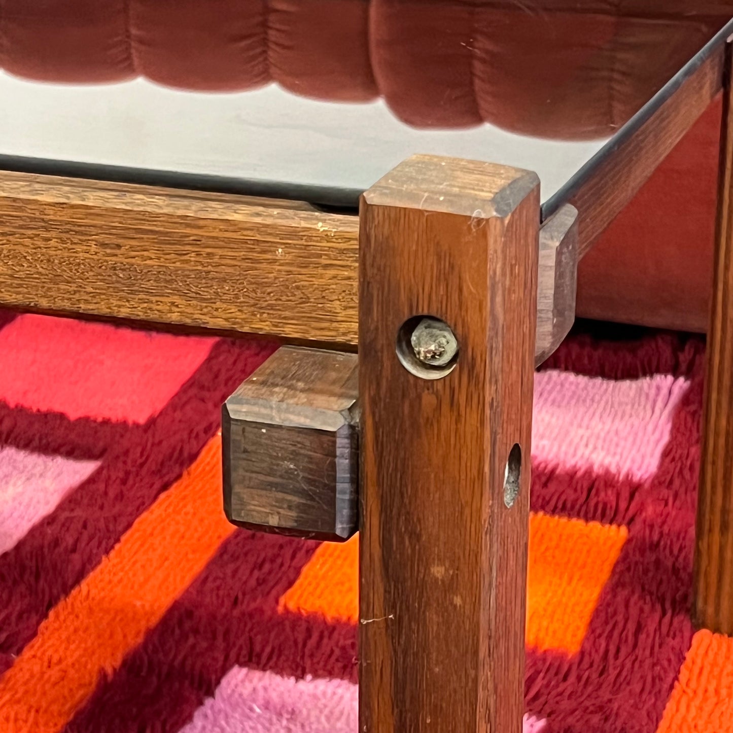 Wood and Smoked glass coffee Table