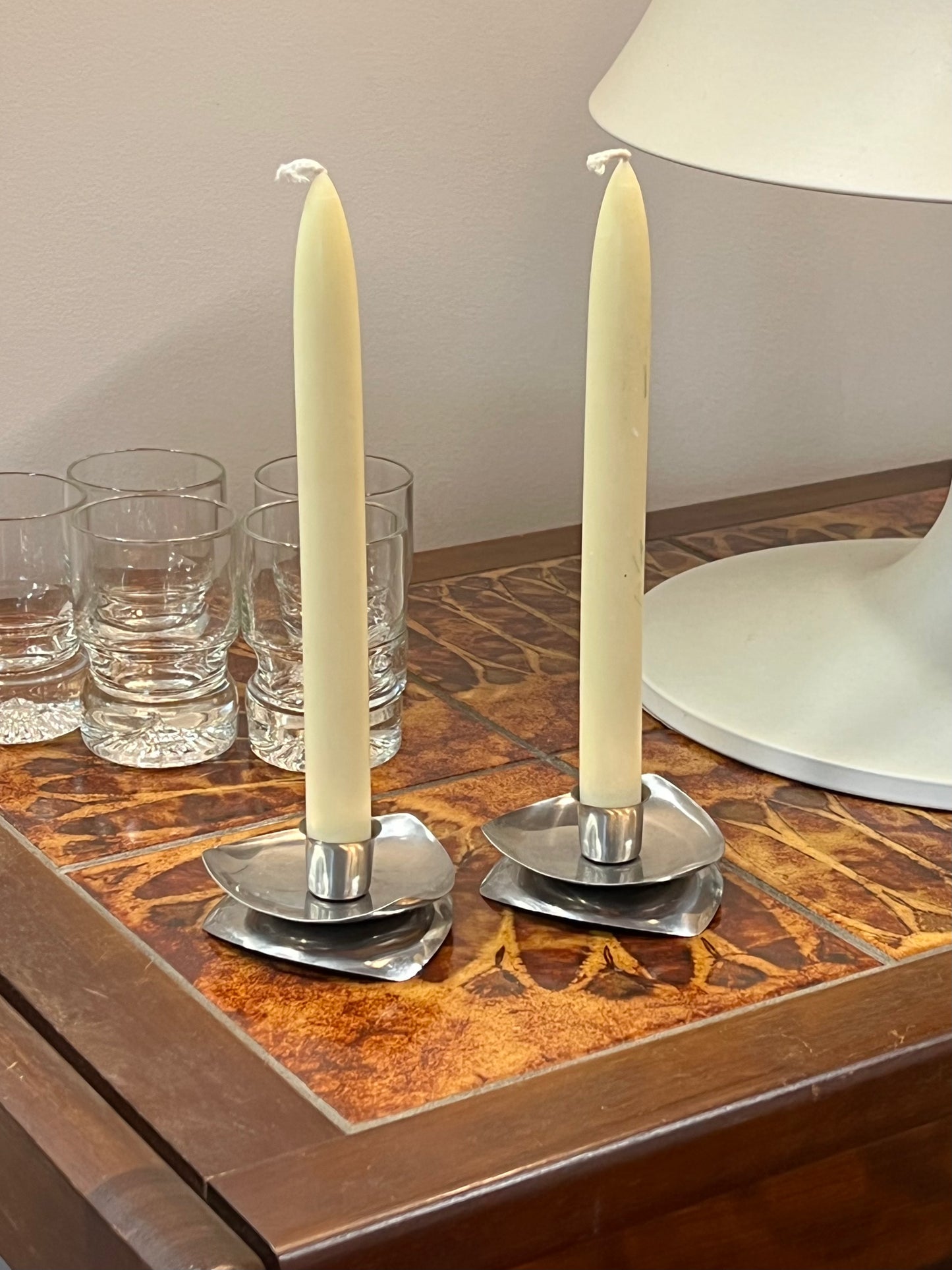 Denmark Stainless Steel Candlesticks